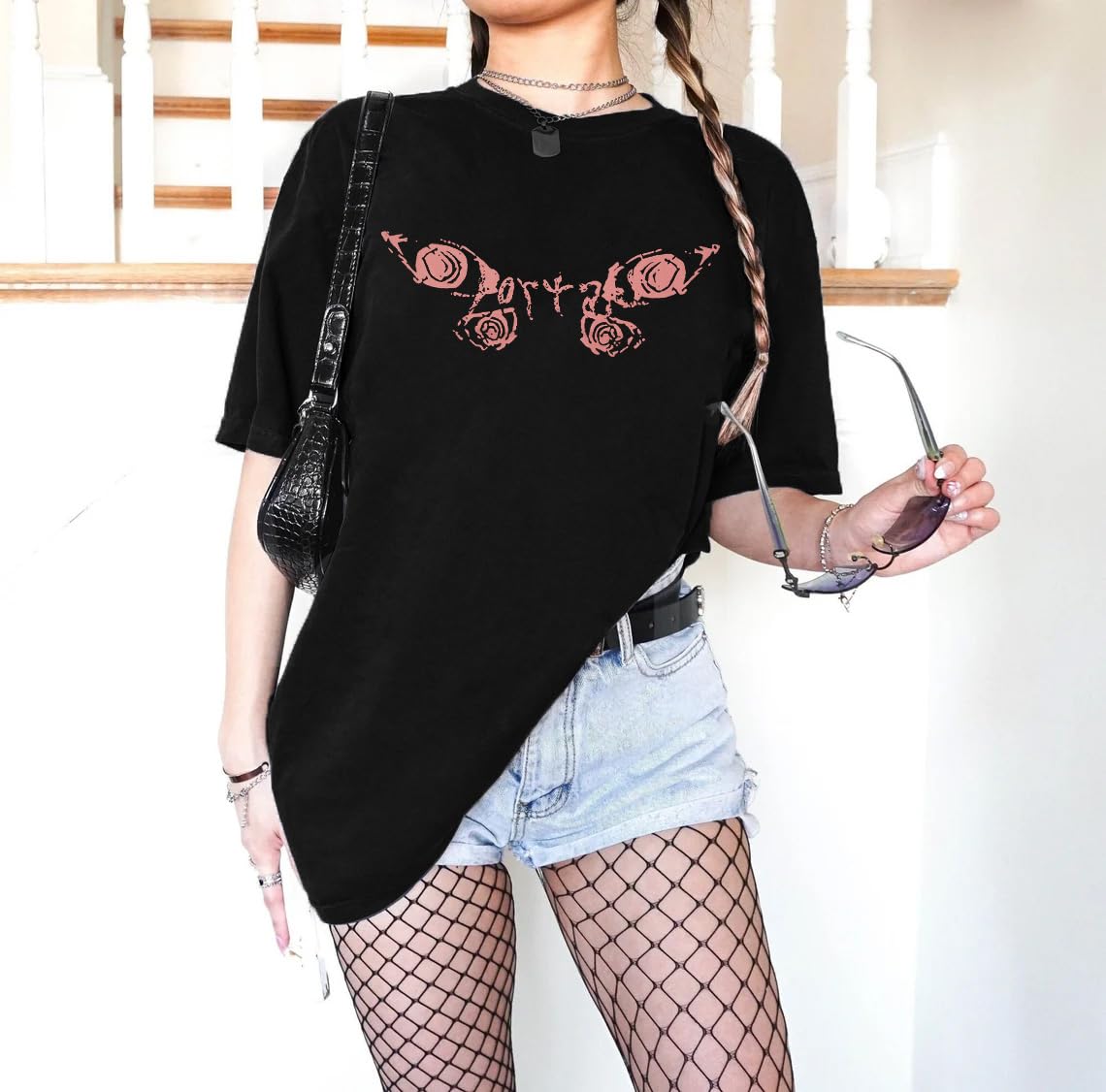 Butterfly Graphic T-Shirt for Women - Alternative Pop Music Band Tee, Singer Merch, Concert Fan Shirt | Perfect for Music Festivals, Casual Wear & Gifts