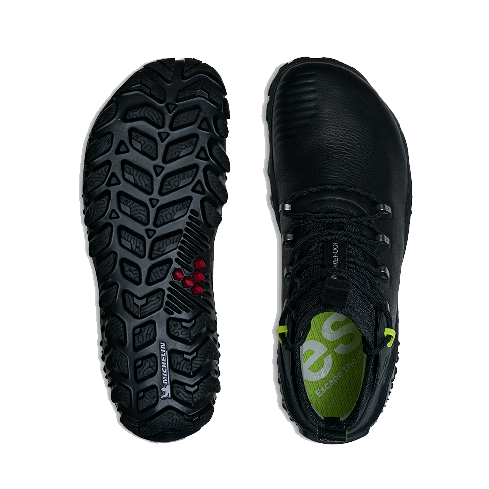 Vivobarefoot Magna Forest ESC Men's Barefoot Shoes - Obsidian/Lime - Trail Running, Hiking & Outdoor Adventure Footwear