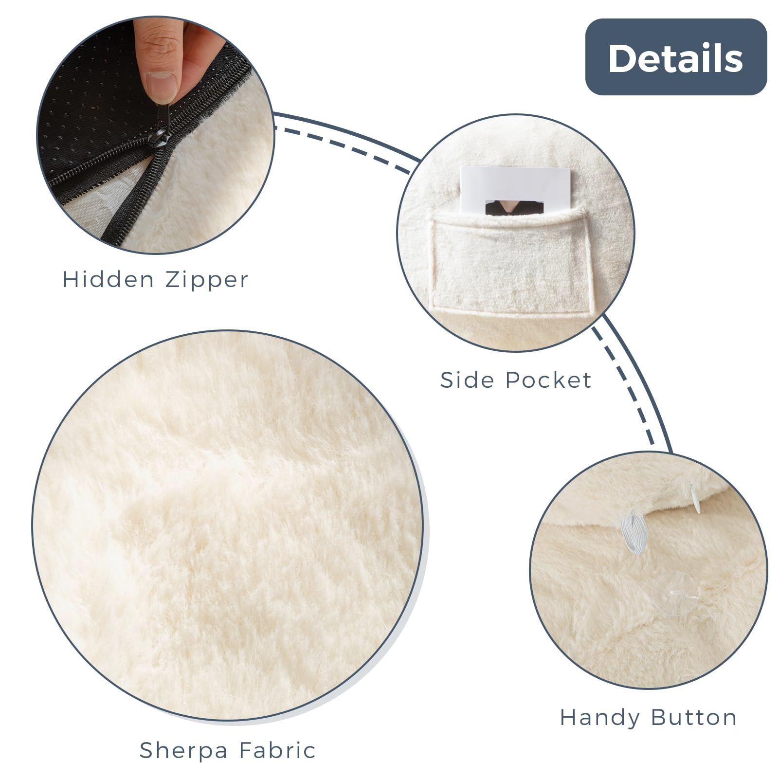 MAXYOYO Giant Bean Bag Chair with Pillow - Ultra Soft Faux Fur Fabric, Extra Large Fluffy Lounger for Adults & Teens - Perfect for Reading, Gaming & Relaxing in Bedroom, Living Room or Dorm - Beige