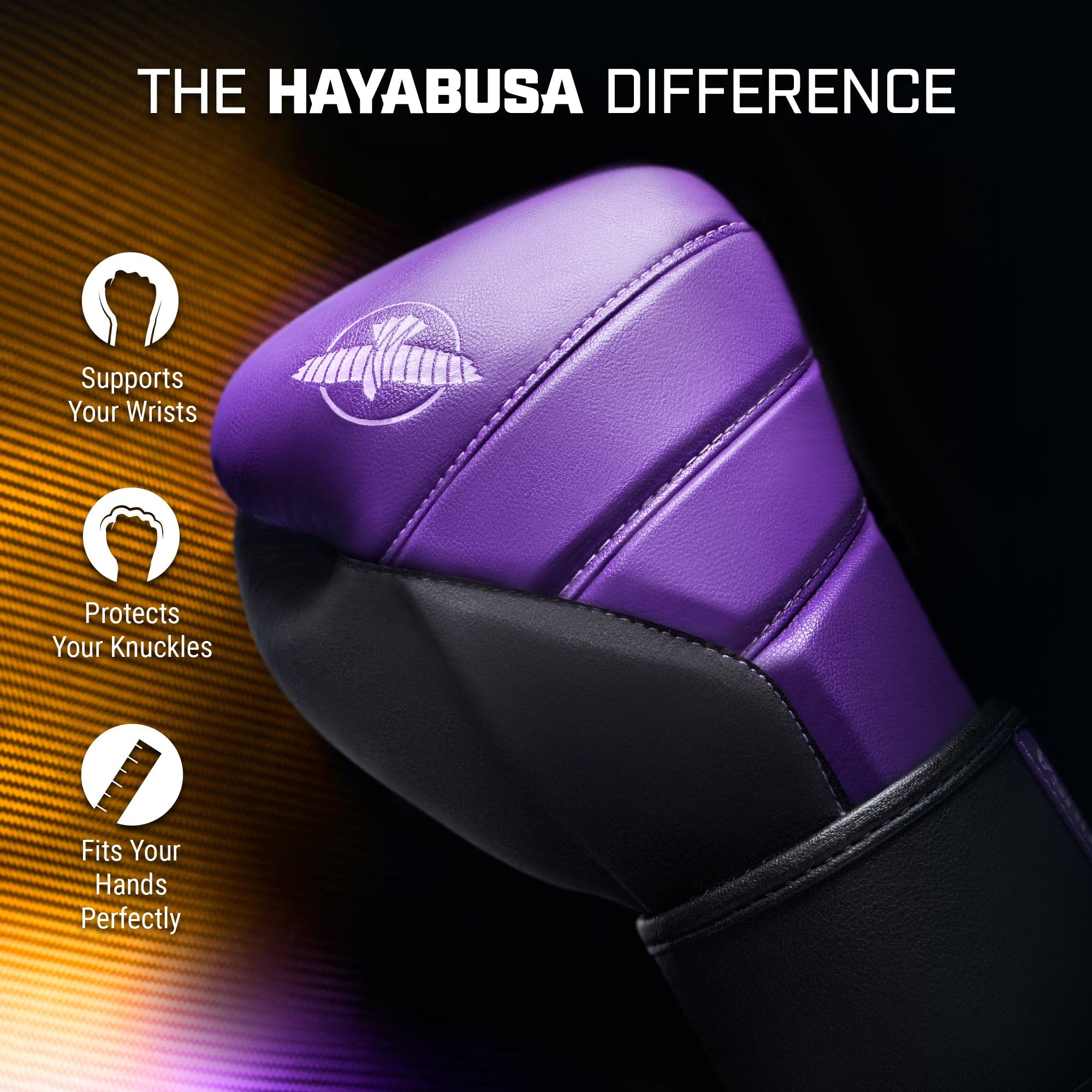 Hayabusa T3 Boxing Gloves for Men & Women - Premium Wrist & Knuckle Protection with Dual-X Hook & Loop Closure - Splinted Wrist Support & 5-Layer Foam Padding - Ideal for Training, Sparring & MMA Workouts