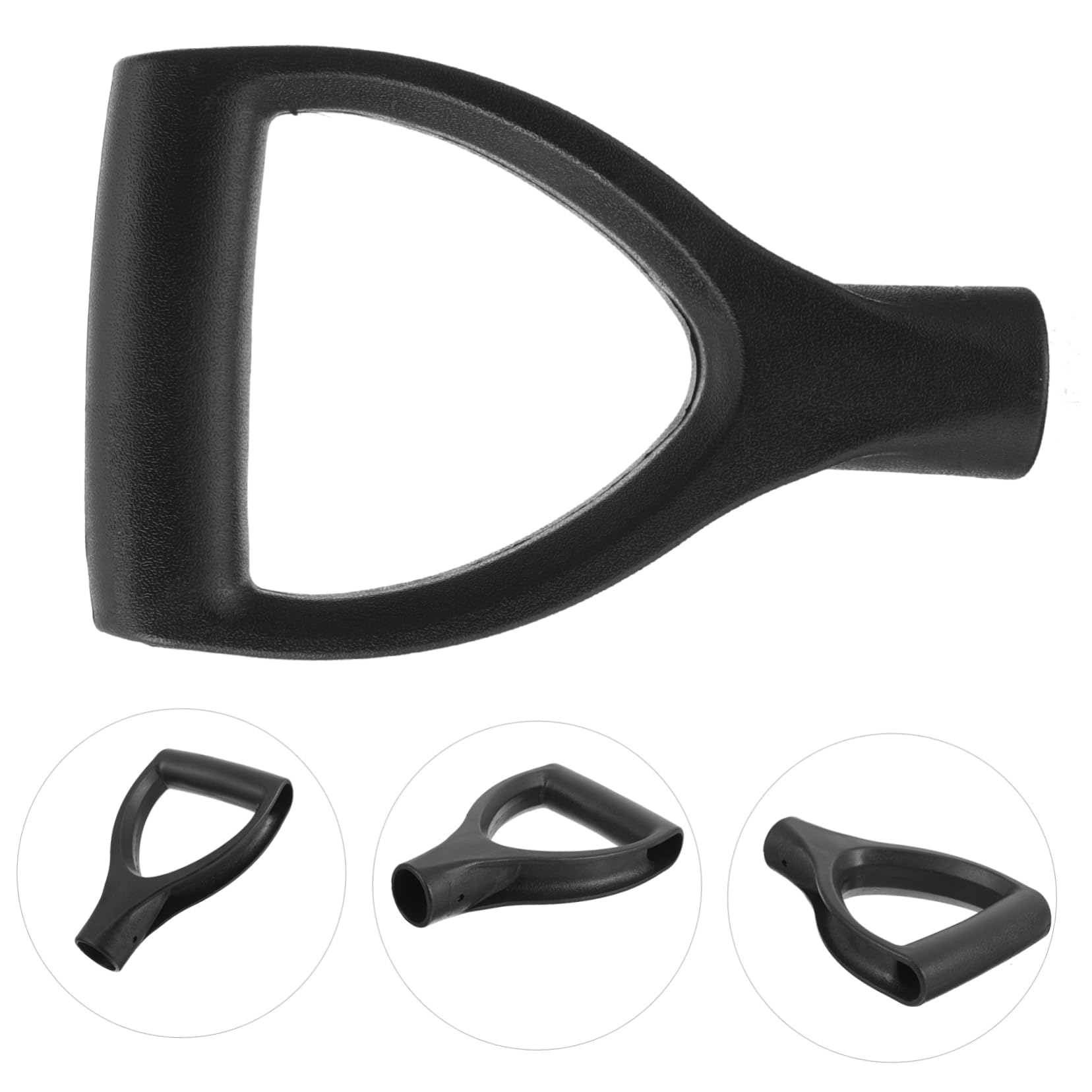 DOITOOL 1-Piece Plastic Triangle Garden Rake Replacement Handle - Durable Mango-Shaped Gardening Tool for Soil Cultivation, Ideal for Flower Beds, Vegetable Gardens & Landscaping Projects