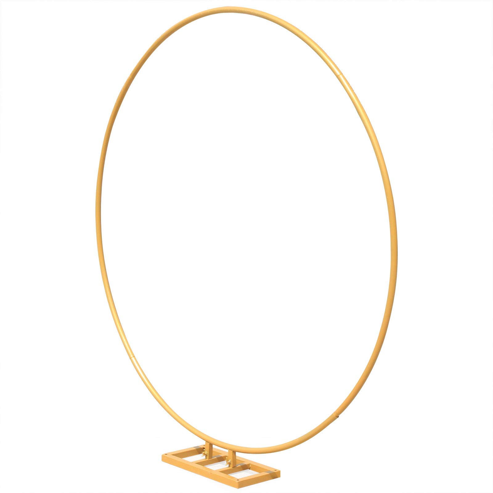 10FT Round Metal Wedding Arch Stand - Gold Circle Floral Backdrop for Wedding Decorations, Birthday Parties, Garden Events & Outdoor Ceremonies