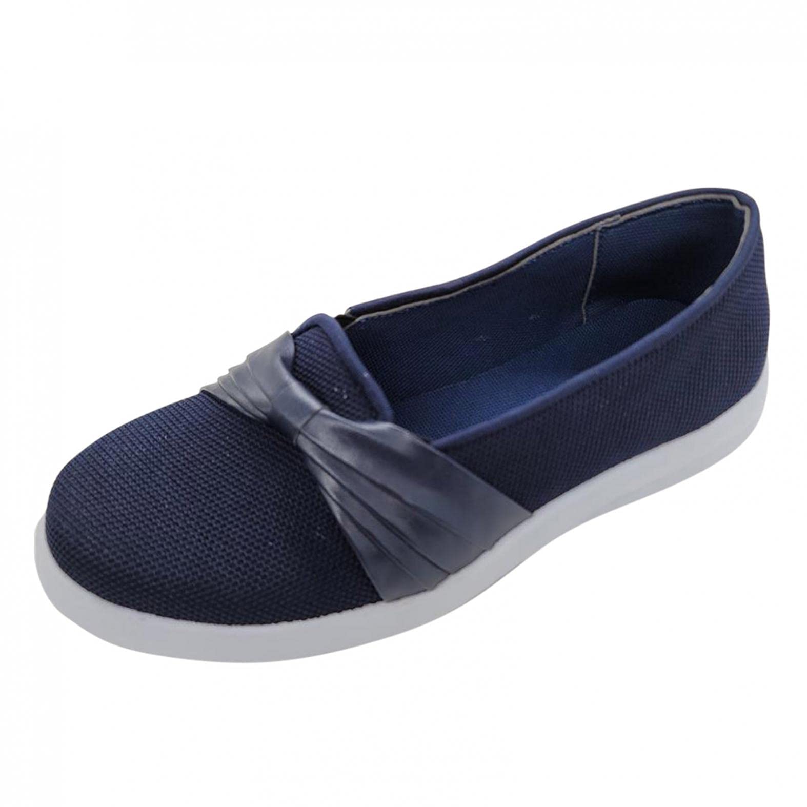 Hbeylia Women's Breathable Mesh Slip-On Walking Shoes - Lightweight Casual Sneakers for Running, Tennis, Yoga, Workout & Dance - Comfortable Loafers with Bowknot Design for Everyday Wear, Gym & Outdoor Activities