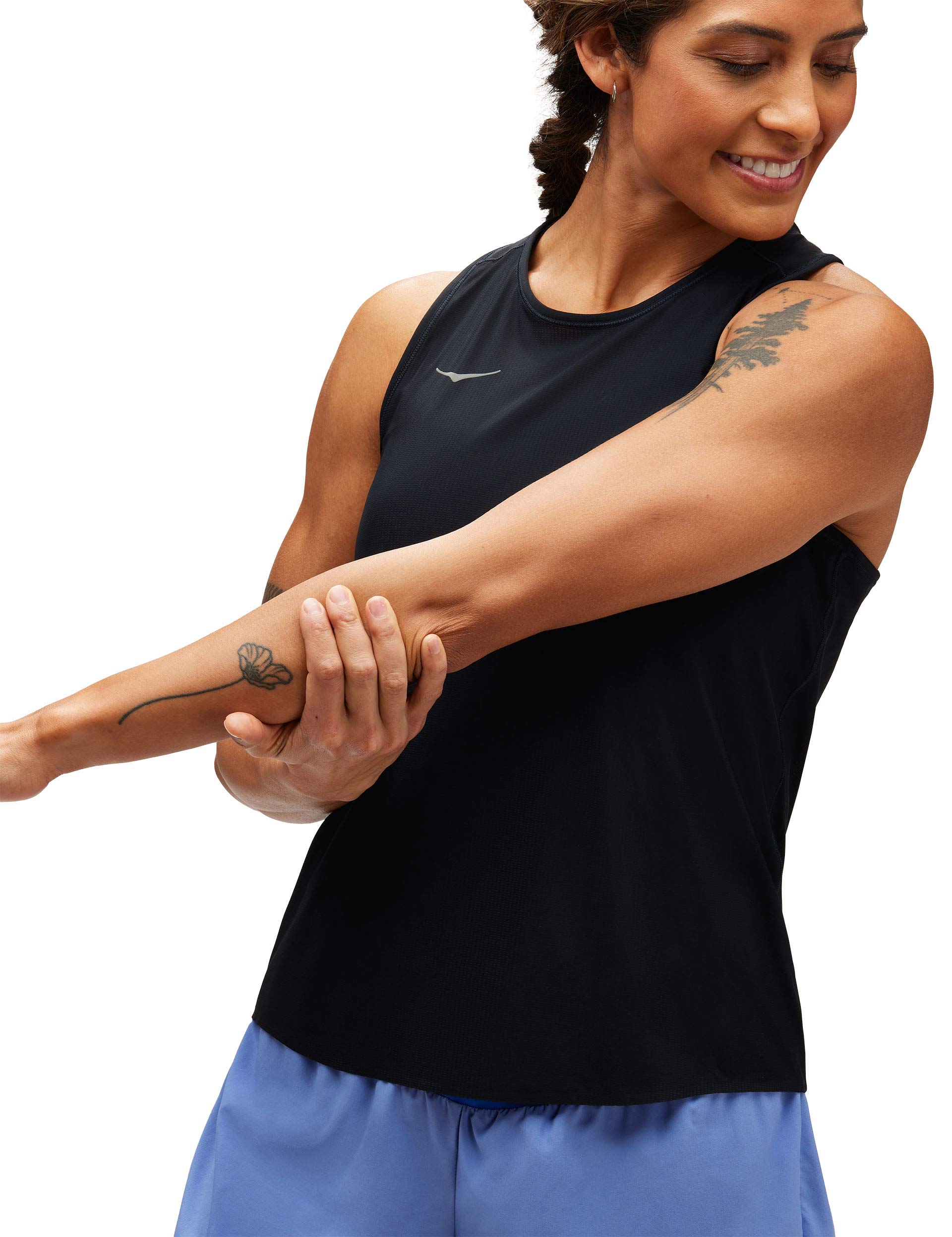 AIROLITE Run Tank Top for Women - Breathable Black Workout Shirt for Running, Yoga & Gym - Lightweight & Moisture-Wicking Activewear
