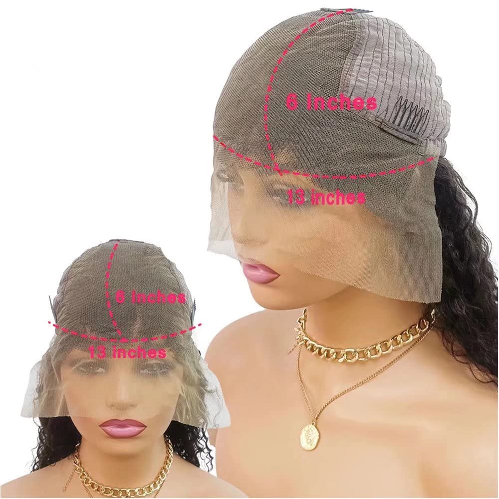 13x6 HD Lace Front Wig - 150% Density Kinky Straight Human Hair with Baby Hair for Black Women | Pre-Plucked Natural Hairline, Italian Yaki Texture, 16 Inch | Perfect for Daily Wear, Parties & Special Occasions