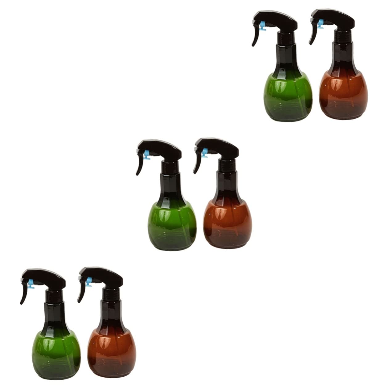 FRCOLOR 6 Pack Hair Spray Bottles - Plastic Water Mister for Hair Styling, Plants & Cleaning - Refillable Fine Mist Spray Bottle for Salon, Gardening & Home Use