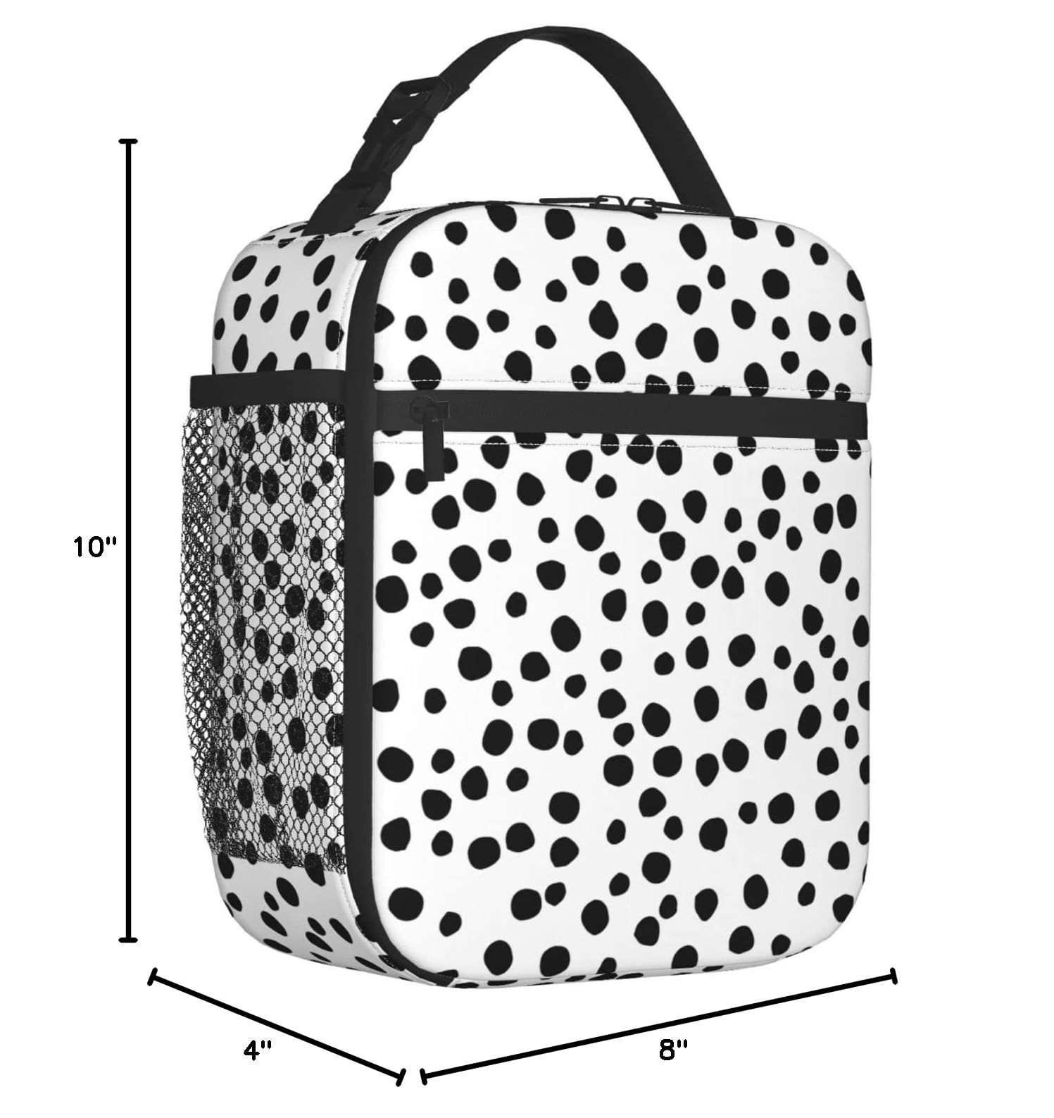 Polka Dot Insulated Lunch Box for Women, Men, Kids - Reusable & Washable Thermal Lunch Bag for School, Office, Picnic, Travel & Outdoor Activities