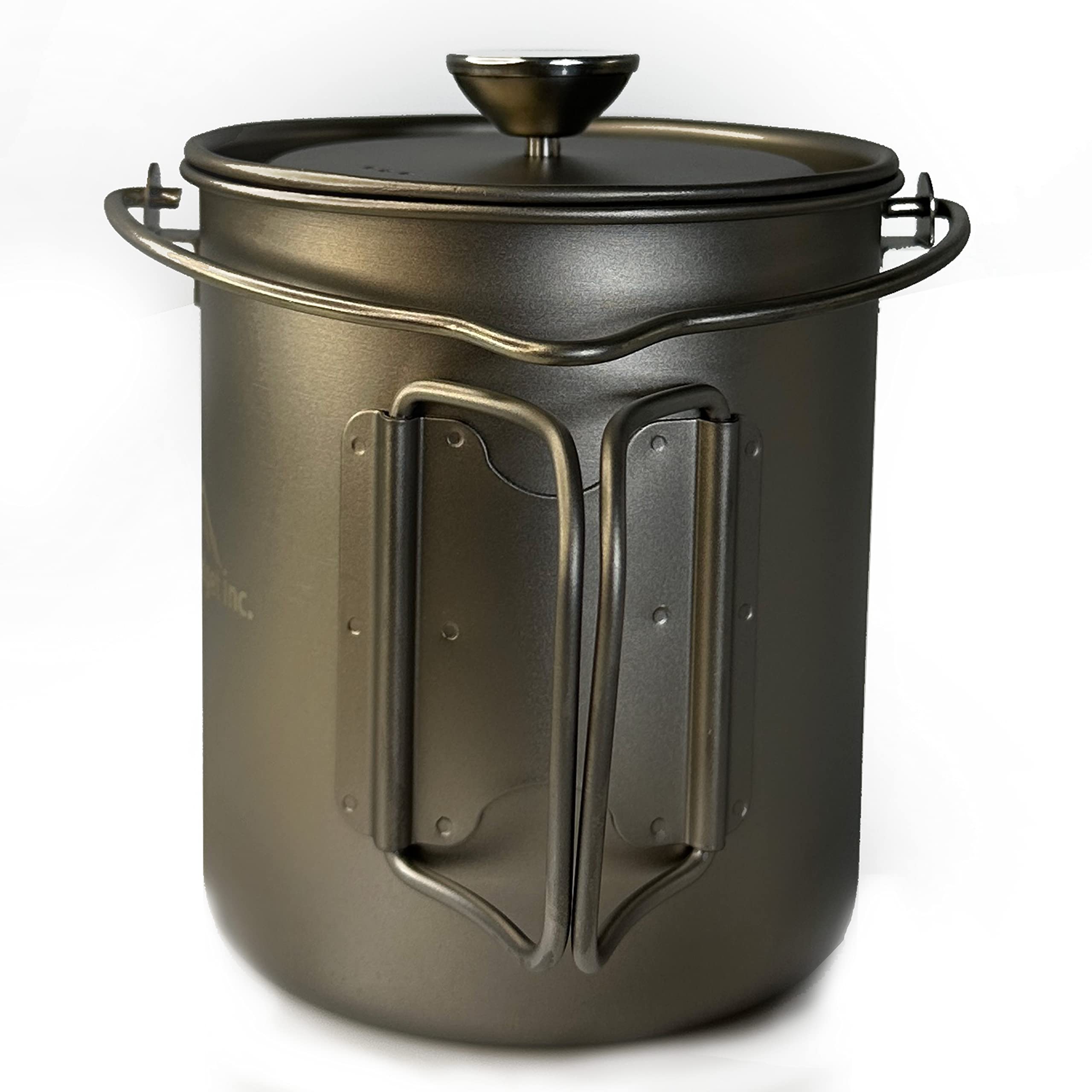 Titanium Camping Coffee Maker - Portable French Press, Coffee Pot & Tea Infuser - Lightweight Titanium Cup for Outdoor Adventures, Hiking & Backpacking Trips