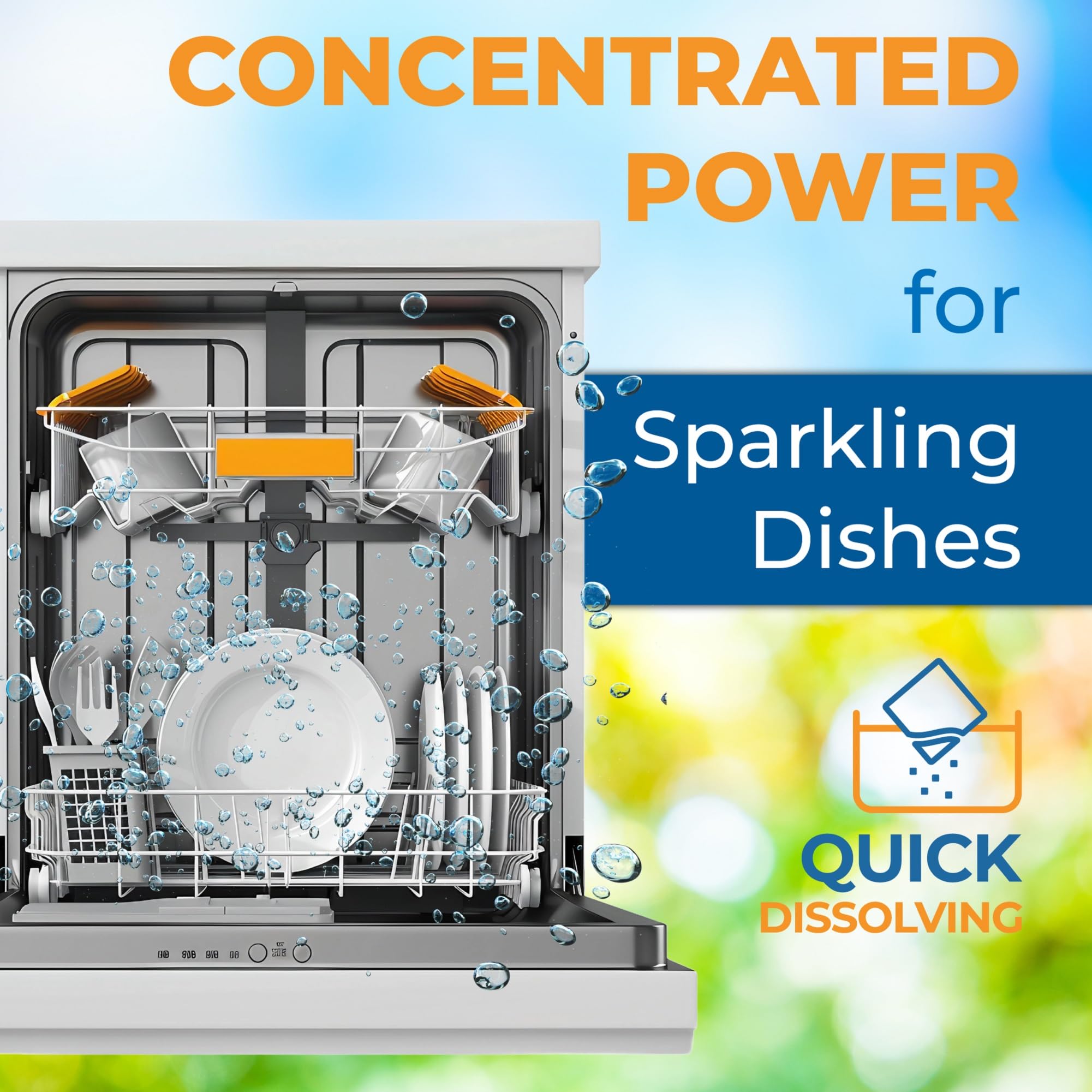 Gull Living Eco-Friendly Dishwasher Detergent Sheets - 60 Loads | Plastic-Free, Travel-Sized Alternative to Pods & Tablets | Perfect for Home, RV & Camping Use