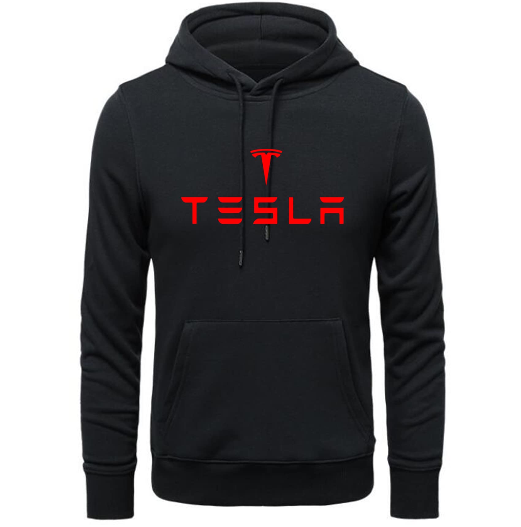 Tesla Men's Classic Logo Hoodie - Soft Cotton Sweatshirt for Casual Wear & Street Style | Perfect for Gym, Lounge & Outdoor Activities