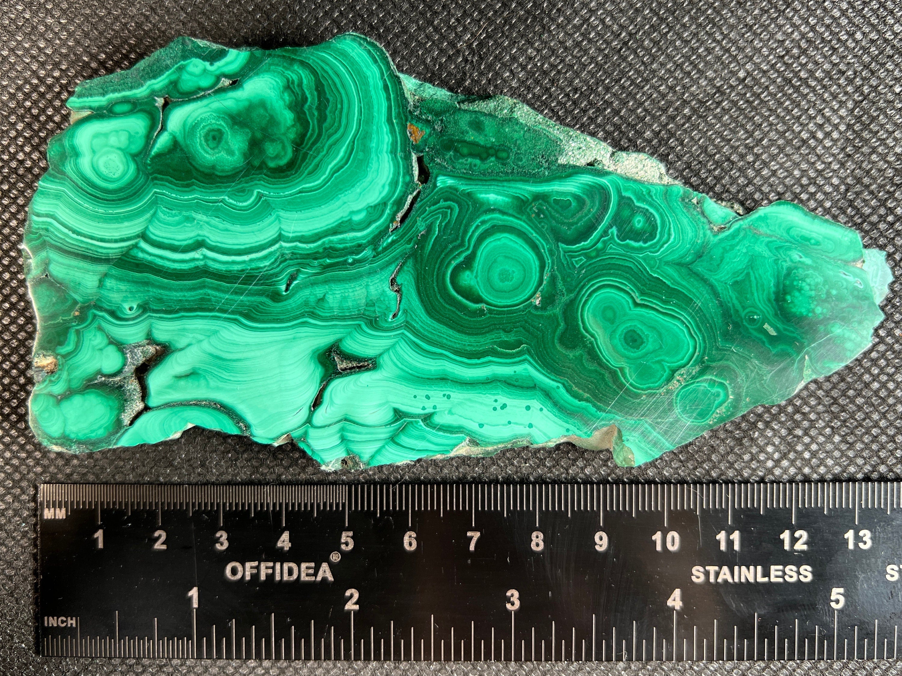 Natural Malachite Crystal Slab - Polished Green Malachite Stone for Jewelry Making, Unique Spiritual Gift, Home & Office Decor (50411) - Perfect for Meditation, Healing Crystals Collection & Feng Shui Decorations