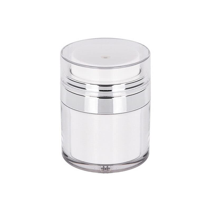 15ml Airless Pump Bottle for Travel - Refillable Vacuum Cream Jar, Moisturizer & Lotion Dispenser | Portable Cosmetic Container for Skincare, Makeup & Toiletries | Ideal for Sample Pots, Cream Storage & On-the-Go Use