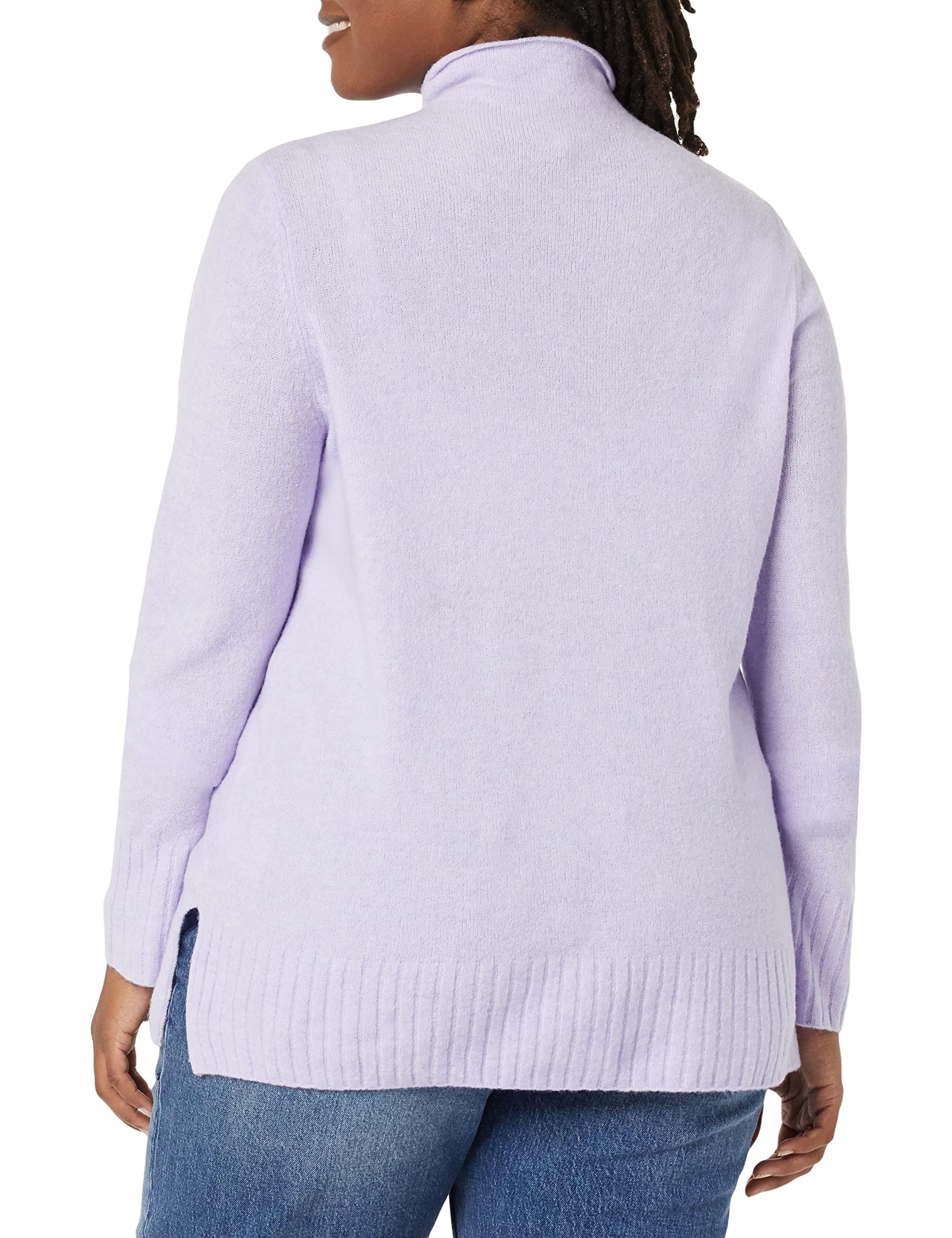 Goodthreads Women's Mid-Gauge Stretch Funnel Neck Sweater - Soft Cozy Pullover for Fall & Winter - Perfect for Office, Date Night & Casual Outfits