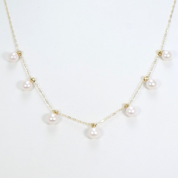 18K Yellow Gold Pearl Necklace for Women - Elegant Pearl Jewelry Gift for Wedding, Anniversary & Special Occasions