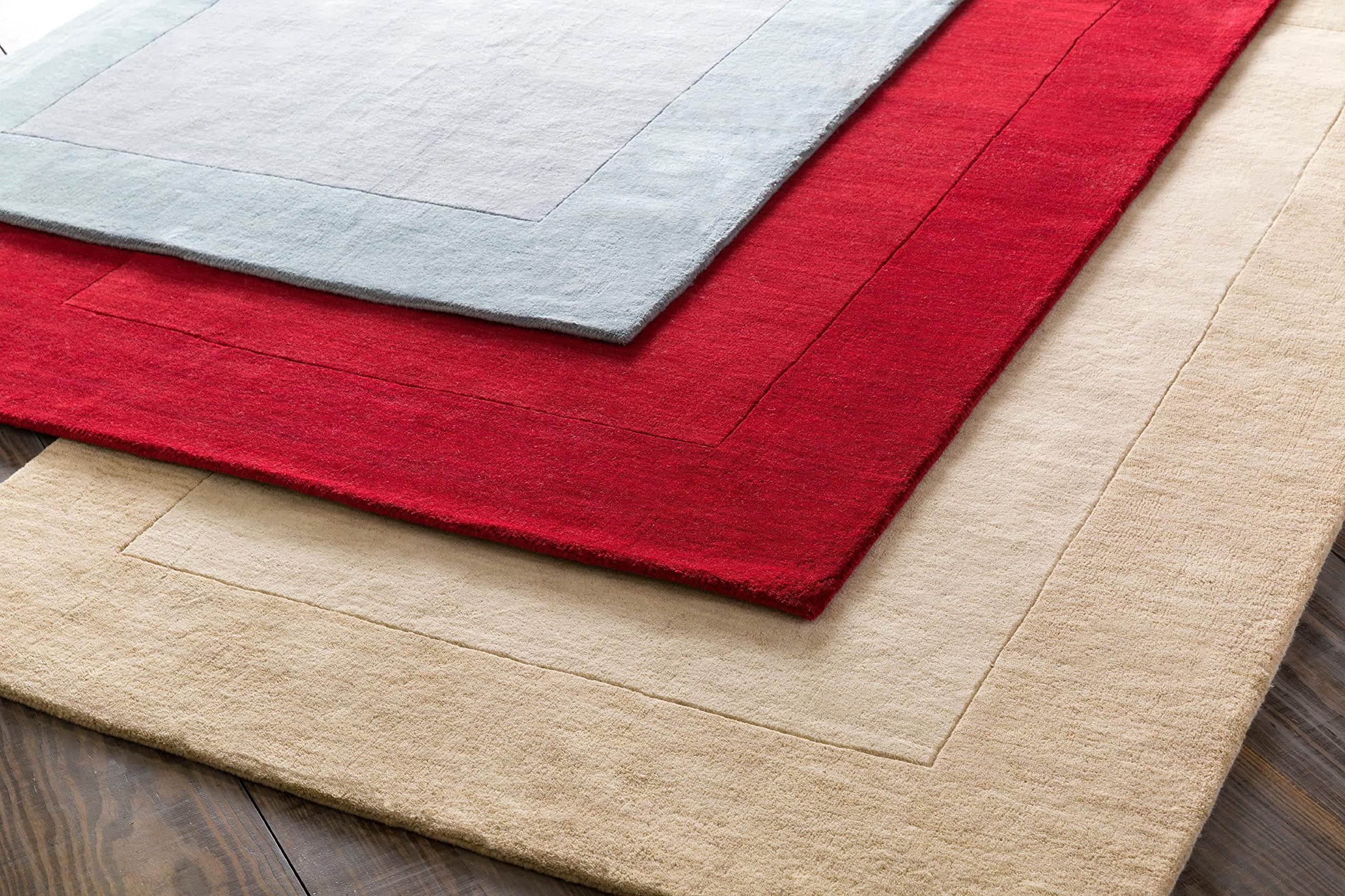 Premium Wool Runner Rug 2x8 - Modern Wheat Design, Cream Area Carpet for Hallway, Kitchen, Bedroom & Living Room - Soft & Durable (2'6