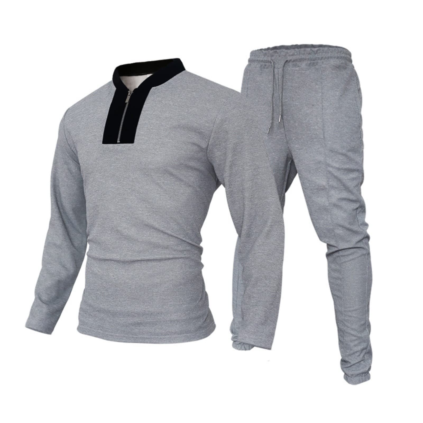 ETHKIA Men's Winter Tracksuit Set - Hoodie & Sweatshirt Combo, Straight Fit Tropical Print Jogging Suit for Holiday & Casual Wear | Gym, Lounge, Outdoor Activities