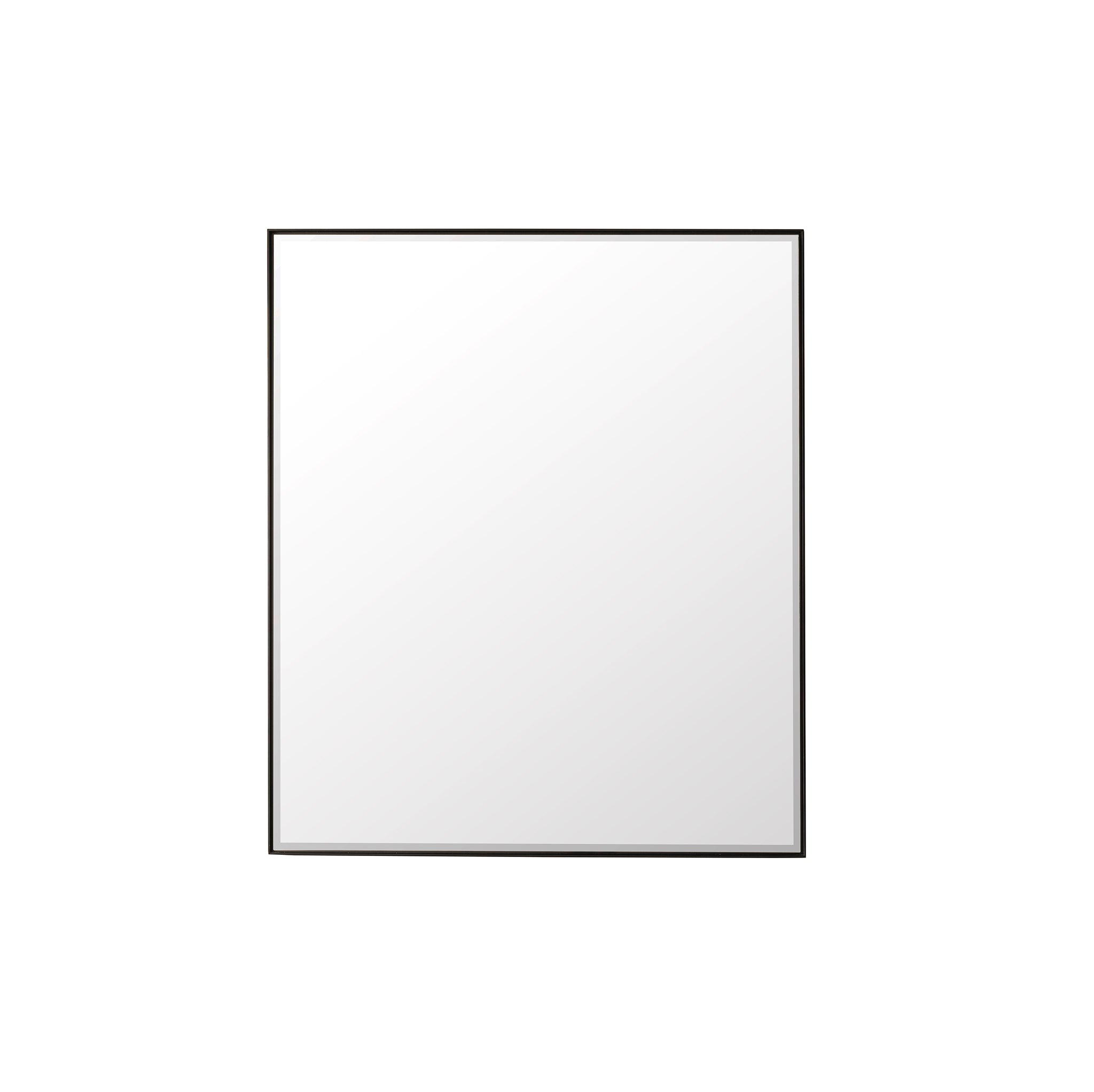 Rohe 36-Inch Wall Mirror in Matte Black - Modern Framed Bathroom & Bedroom Decor for Home & Office