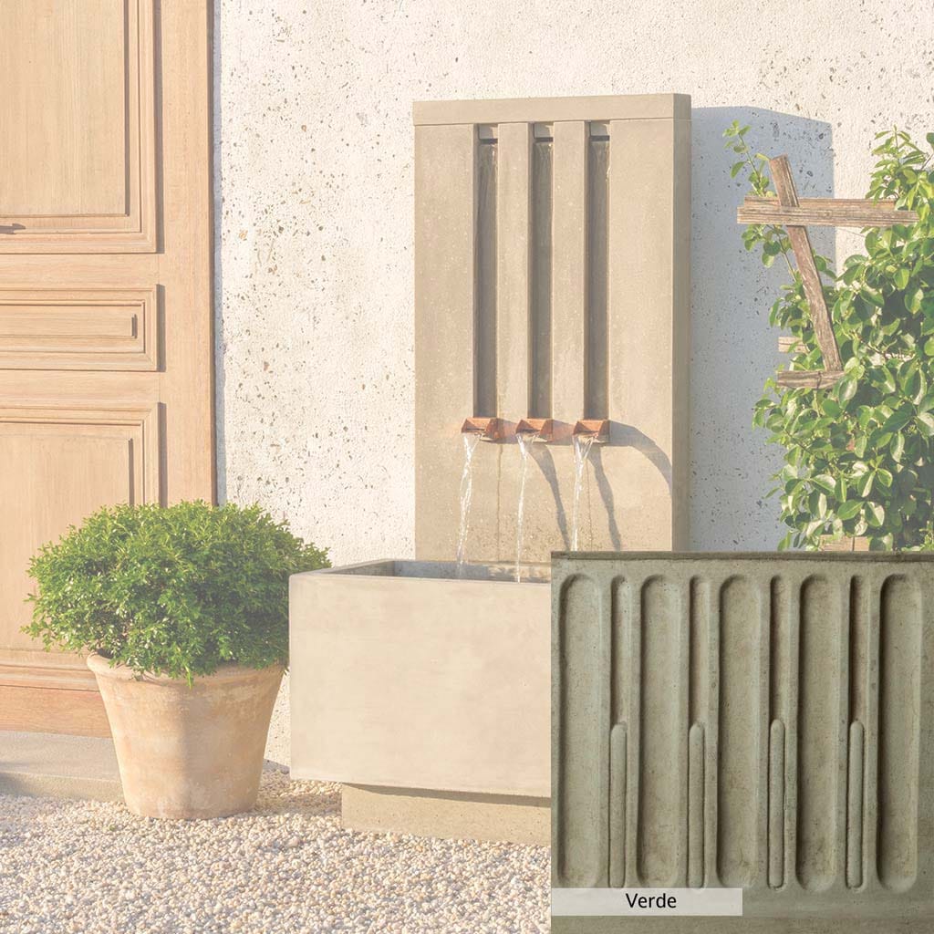 Campania International Mondrian Tall Outdoor Garden Fountain - Modern Water Feature for Patio, Yard, and Landscape Decor