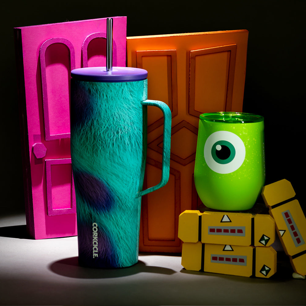 Disney Pixar Stemless Wine Glasses Set of 4 - Perfect for Movie Nights, Gifts & Home Decor - Durable & Dishwasher Safe