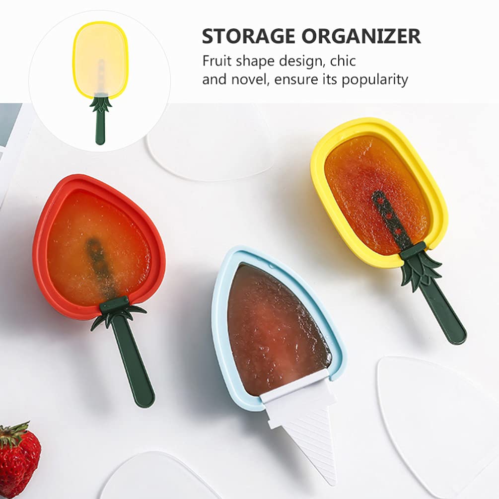 DOITOOL 3-Piece Fruit-Shaped Popsicle Molds Set with Lids - DIY Ice Cream & Popsicle Maker for Homemade Treats - Perfect for Summer Snacks, Kids Parties, and Healthy Frozen Desserts