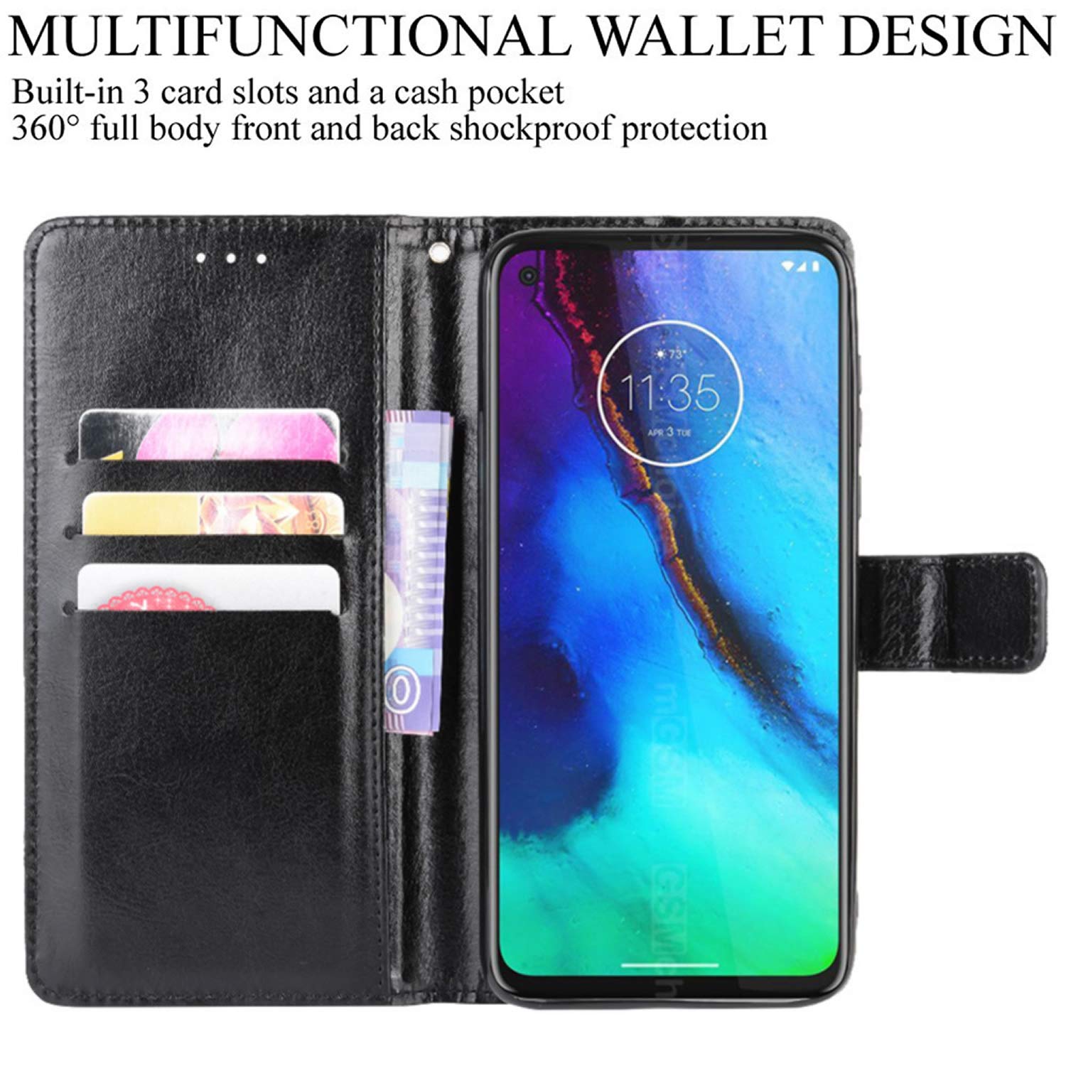 **Motorola Moto G Stylus 2020 Phone Case - Shockproof PU Leather Magnetic Flip Cover with Card Slot Holder | Retro Book Wallet Design for Daily Protection & Convenience | Perfect for Work, Travel & Everyday Use**