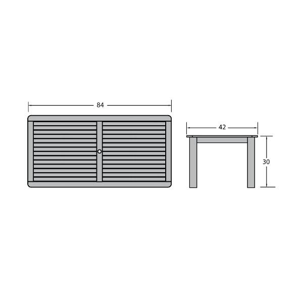 Hamilton Adirondack 7-Piece Rectangular Outdoor Dining Set - Patio Furniture for Backyard, Garden & Poolside Dining
