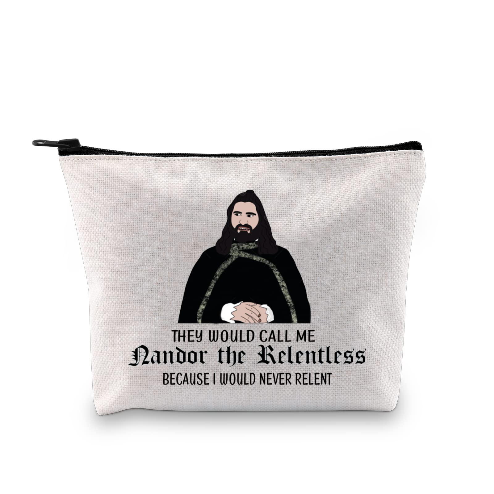 XYANFA What We Do in the Shadows Horror TV Show Makeup Bag - Vampire Themed Gift for Nandor The Relentless Fans (They Call Me Nandor) - Perfect for Cosplay, Halloween & Gothic Makeup Storage