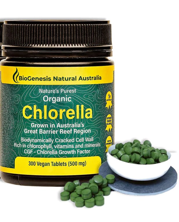 Biogenesis Australian Organic Chlorella 300 Tablets - Premium Superfood Supplement for Detox & Immune Support - Perfect for Daily Wellness Routine & Healthy Lifestyle