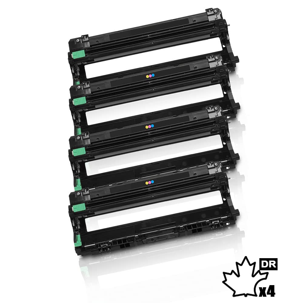 4-Pack Remanufactured Inkfirst® DR-221CL BK/C/M/Y Drum Units - Compatible with Brother DR221 (Black, Cyan, Magenta, Yellow) for MFC-9340CDW, HL-3170CDW, HL-3170CW, HL-3140CW, MFC-9130CW, MFC-9330CDW Printers - Ideal for Office & Home Printing Needs