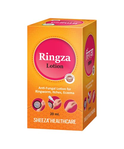 Ringza Antifungal Lotion 20ml (Pack of 4) - Clinically Proven Treatment for Athlete's Foot, Ringworm & Jock Itch - Fast-Acting Medicated Cream for Skin Fungal Infections - Ideal for Gym, Sports & Travel Use