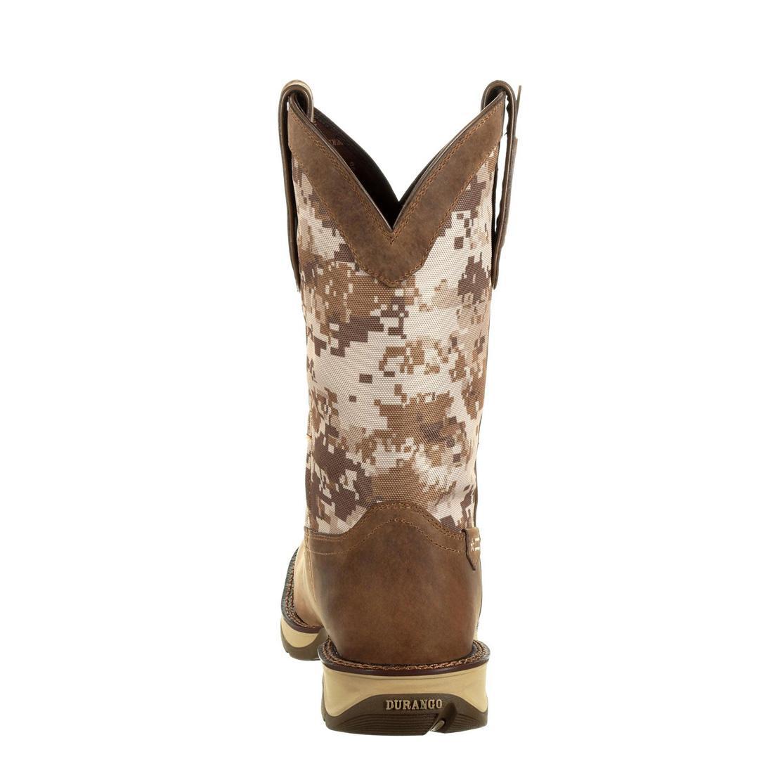 Rebel Desert Camo Pull-On Western Boots for Men - Comfortable Cowboy Boots for Riding, Hiking & Outdoor Adventures