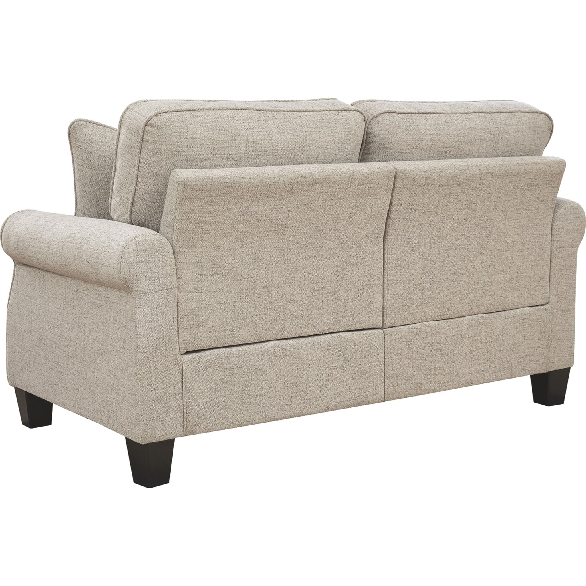 Alessio Loveseat in Sesame - Modern Fabric Sofa for Living Room, Lounge & Small Spaces - Comfortable 2-Seater Couch with Soft Upholstery