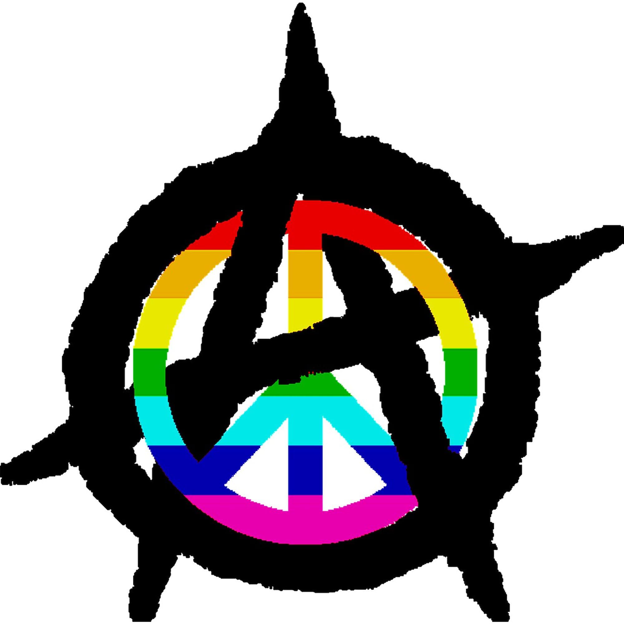 Benevolent Anarchist Hat Square Sticker - 3x3 Inch Bumper Sticker & Car Decal - Waterproof Vinyl for Laptops, Cars, Windows | Political Statement & Unique Gift Idea