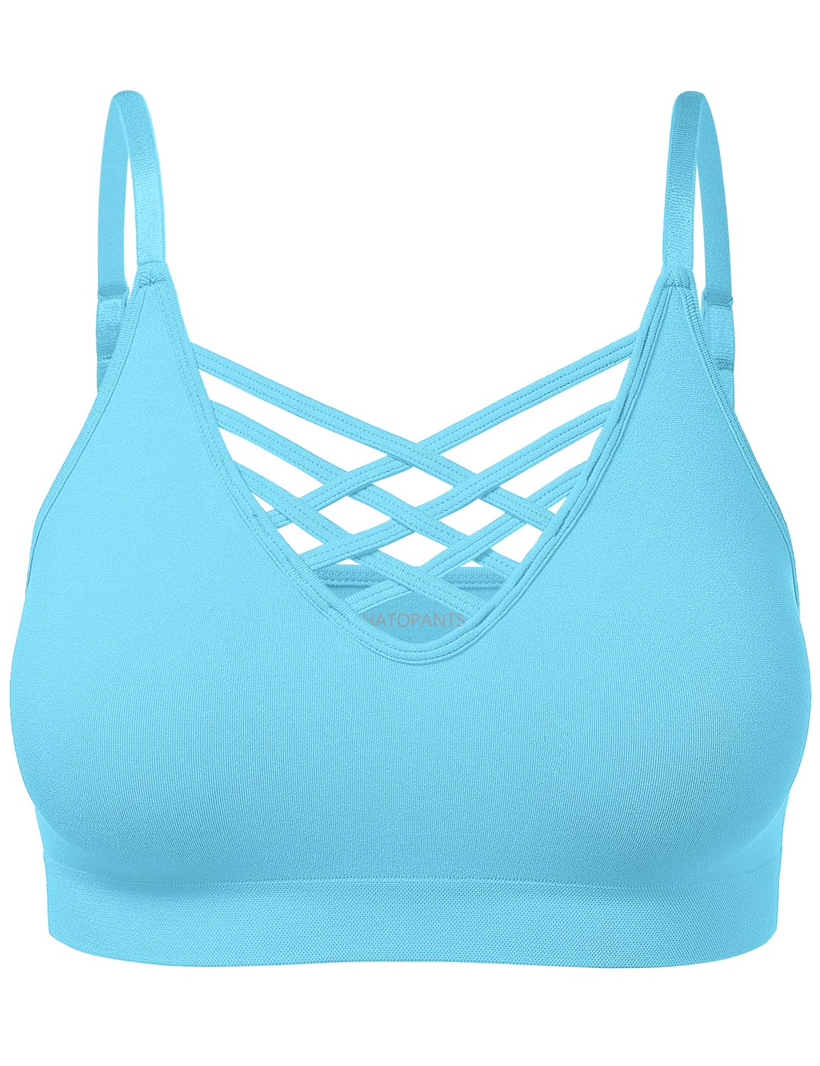 Women's Seamless Strappy Sports Bra - Adjustable Workout Bralette for Yoga, Running & Gym - Breathable Comfort for Active Lifestyles