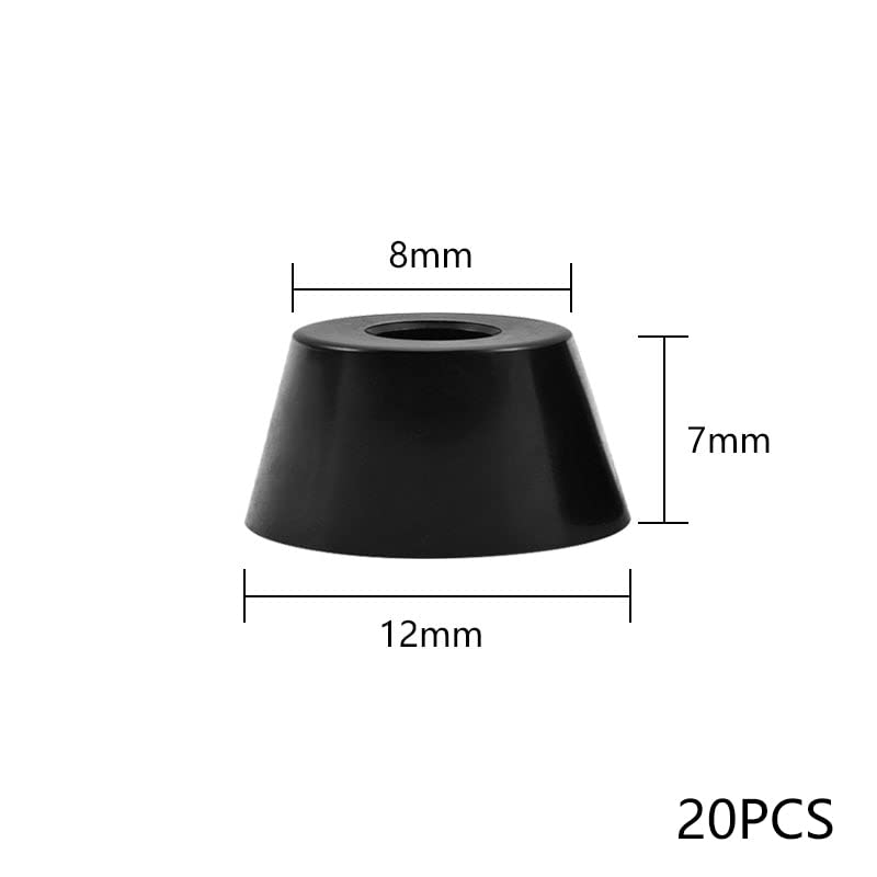 20-Piece Rubber Furniture Pads, Non-Slip Round Bumpers for Chairs & Tables - Floor Protectors for Wood Floors, Adjustable Height (Great for Home, Office & Restaurant Use)
