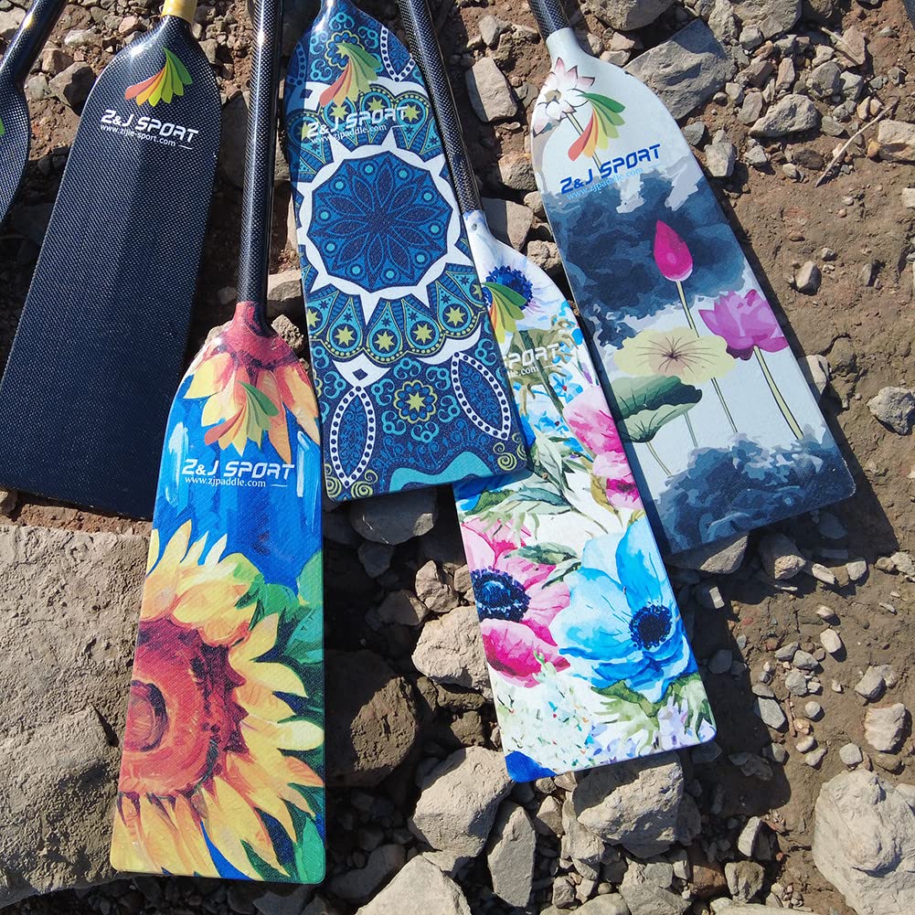Premium Full Carbon Fiber Dragon Boat Paddle with T-Grip - IDBF Approved Competition Paddle with Custom Graphics | Professional Racing & Team Training Equipment