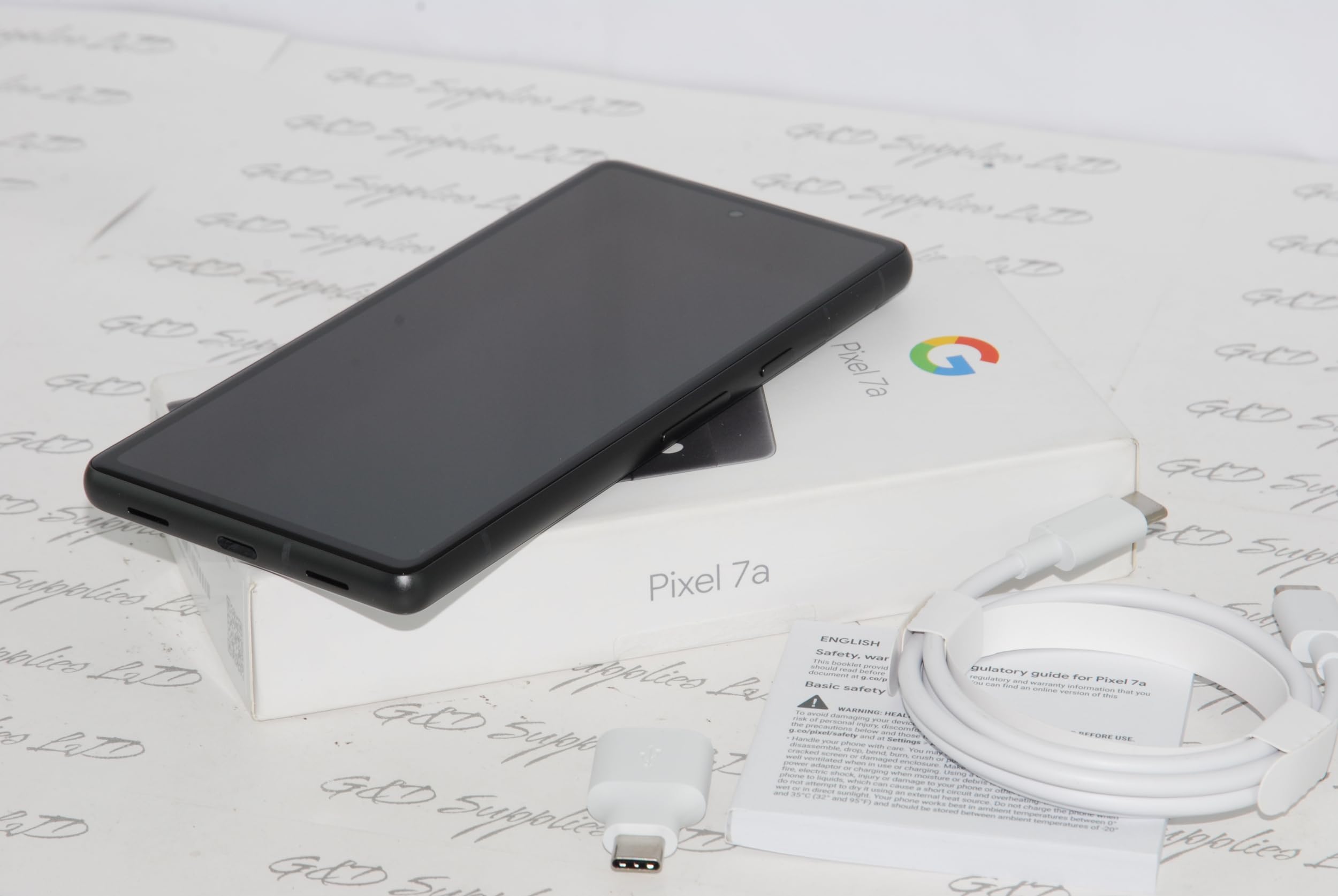 Google Pixel 7a 128GB Unlocked Smartphone - Black Charcoal - Android 13 (Renewed) - Perfect for Travel, Photography & Business Use