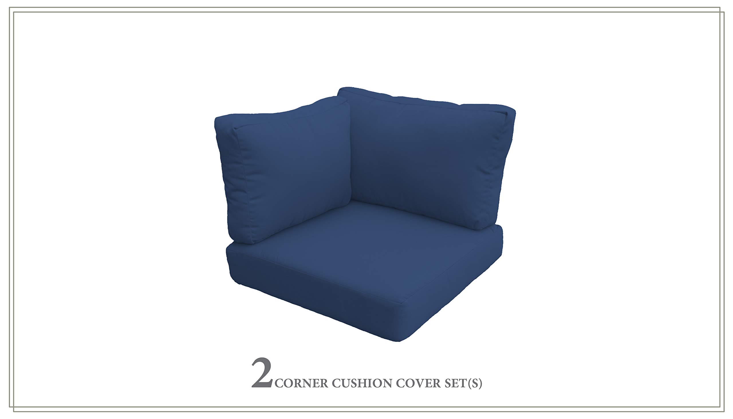 TK Classics Florence-02a Navy Outdoor Cushion - Waterproof Patio Furniture Pillow for Garden, Poolside & Deck Chairs - Perfect for Backyard, Porch and Outdoor Seating