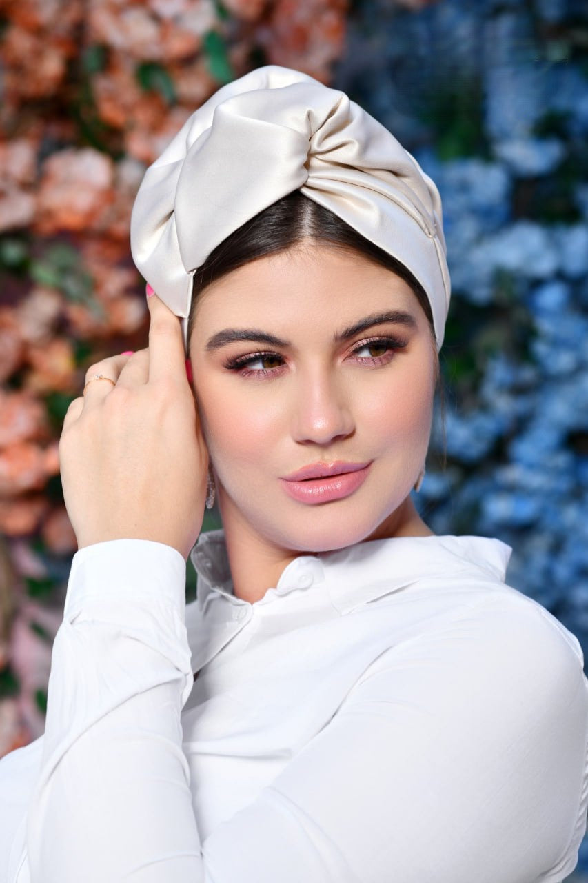 Silk White Turban Head Wrap for Women - Soft & Elegant Hair Cover for Everyday Wear, Yoga, and Special Occasions