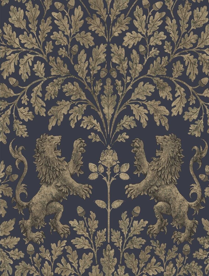Cole & Son Boscobel Oak Gold Novelty Wallpaper - Premium Peel & Stick Wallpaper for Living Room, Bedroom, and Home Decor