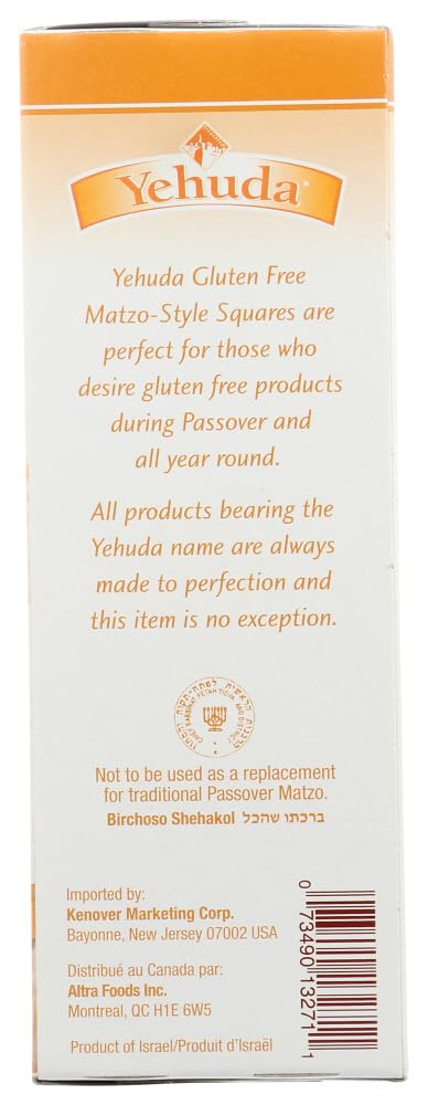 Yehuda Gluten Free Egg Matzo Style Squares - Kosher for Passover - 10.5 oz (Pack of 6) - Perfect for Jewish Holidays, Seder Meals & Celiac-Friendly Snacking