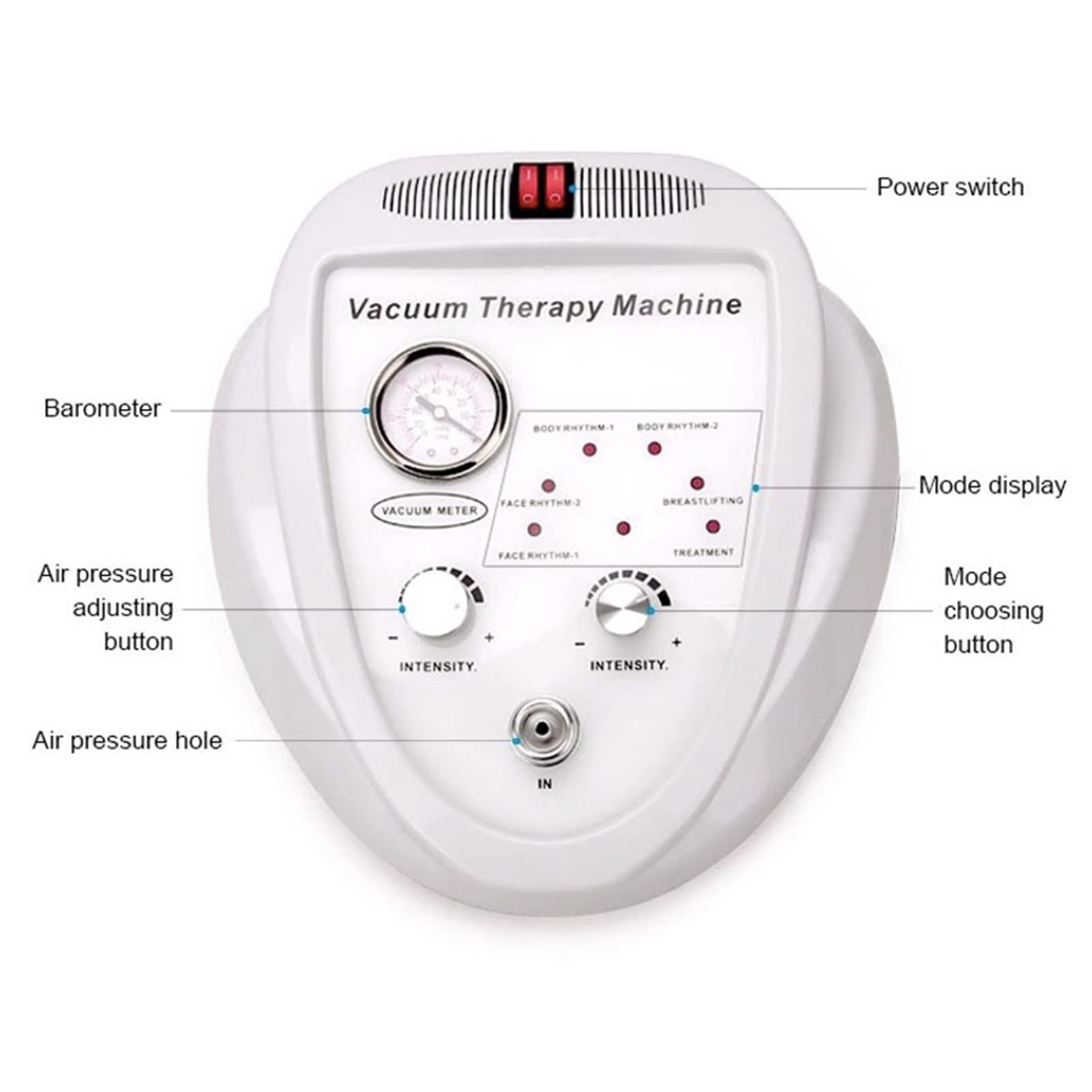 XJZHANG Electric Vacuum Butt Lifting Machine - Manual Massage Cups for Body Contouring & Breast Enhancement - Vacuum Therapy for Cellulite Reduction & Skin Tightening (Blue) - Perfect for Home Spa, Postpartum Recovery & Body Shaping Treatments