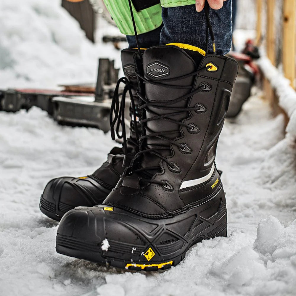 Terra Men's Crossbow Composite Toe 60°C CSA Certified Work Boots TR915605BLK - Durable Safety Shoes for Construction, Warehouse & Outdoor Work