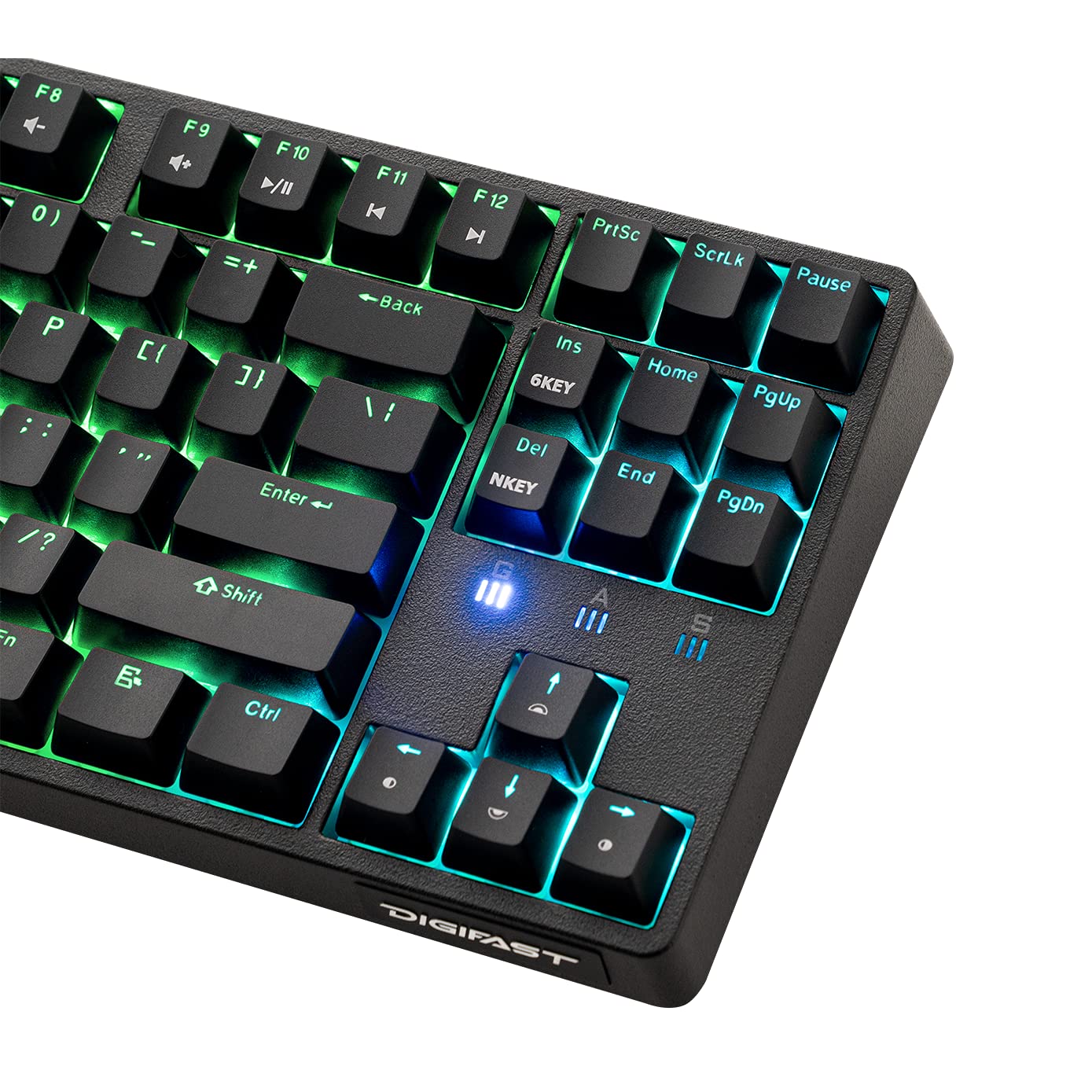 CS-21 Mechanical Gaming Keyboard with RGB Backlit - Tenkeyless TKL Keyboard with Cherry MX Blue Switches | Perfect for PC Gaming, Typing & Esports Tournaments