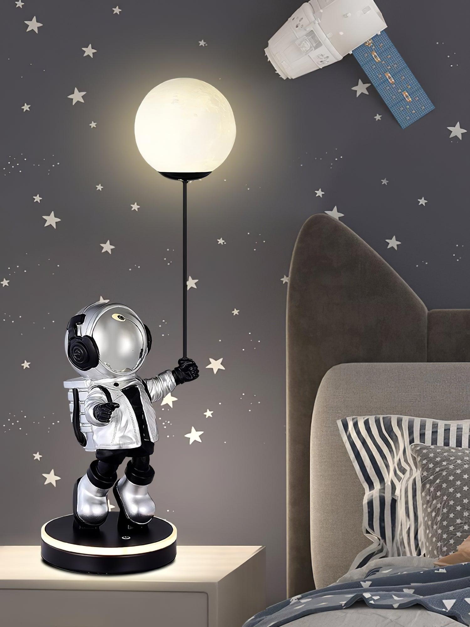 NASA-Inspired Astronaut and Planet LED Night Light - Perfect for Kids' Bedroom, Nursery, and Space-Themed Decor
