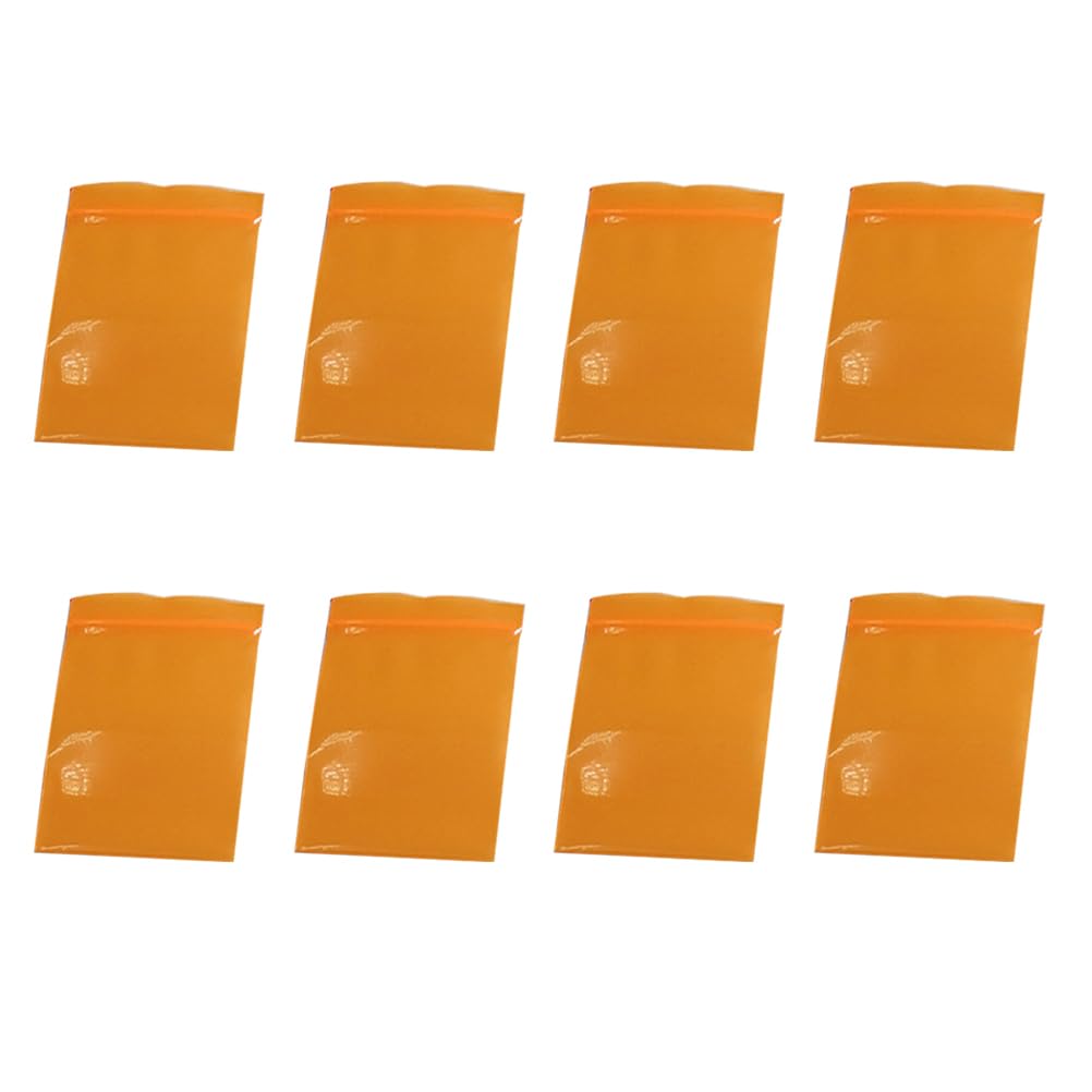SUPVOX 100Pcs Orange Zipper Bags - Reclosable Food Storage for Snacks & Travel