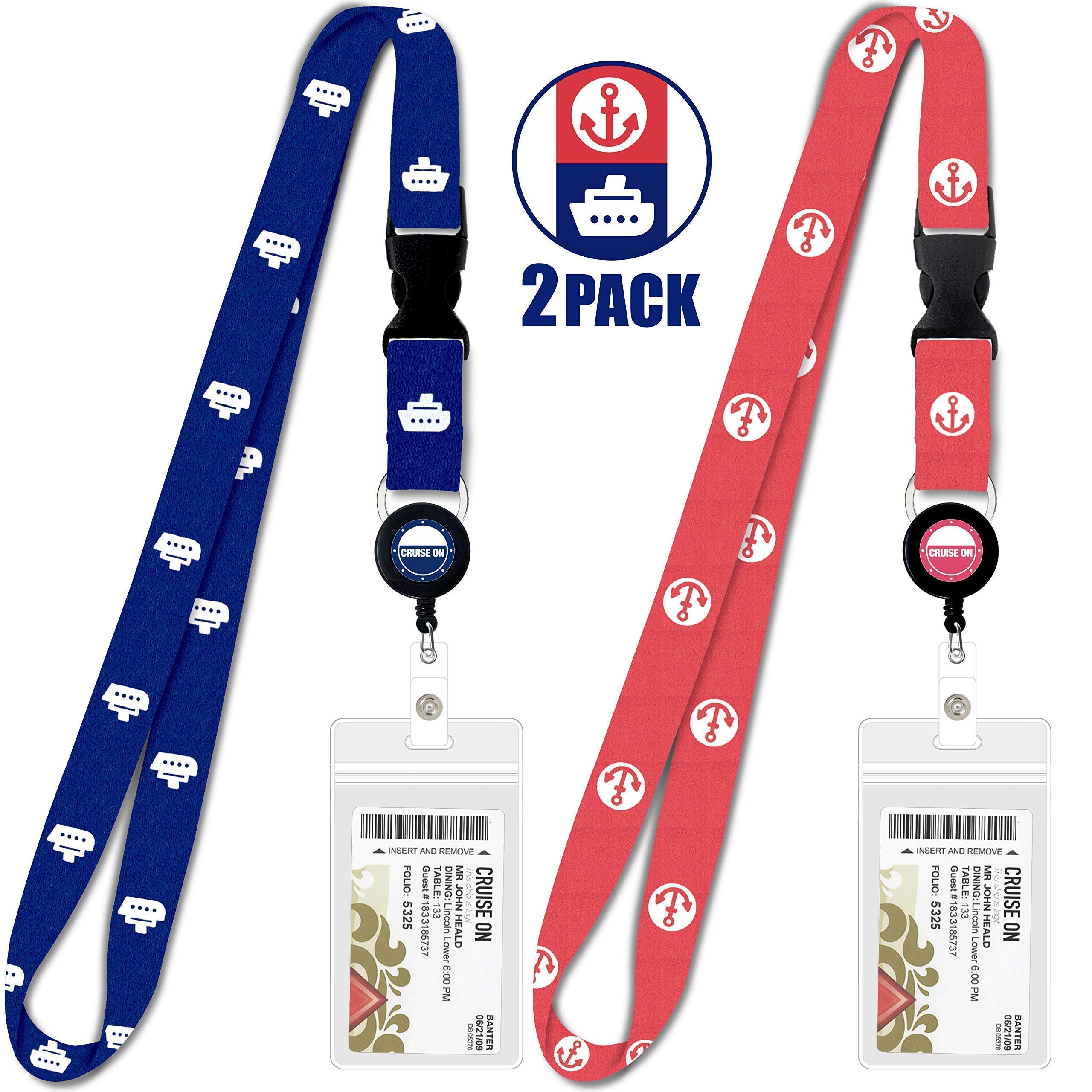 Cruise Lanyards with ID Holder & Towel Bands for Travel