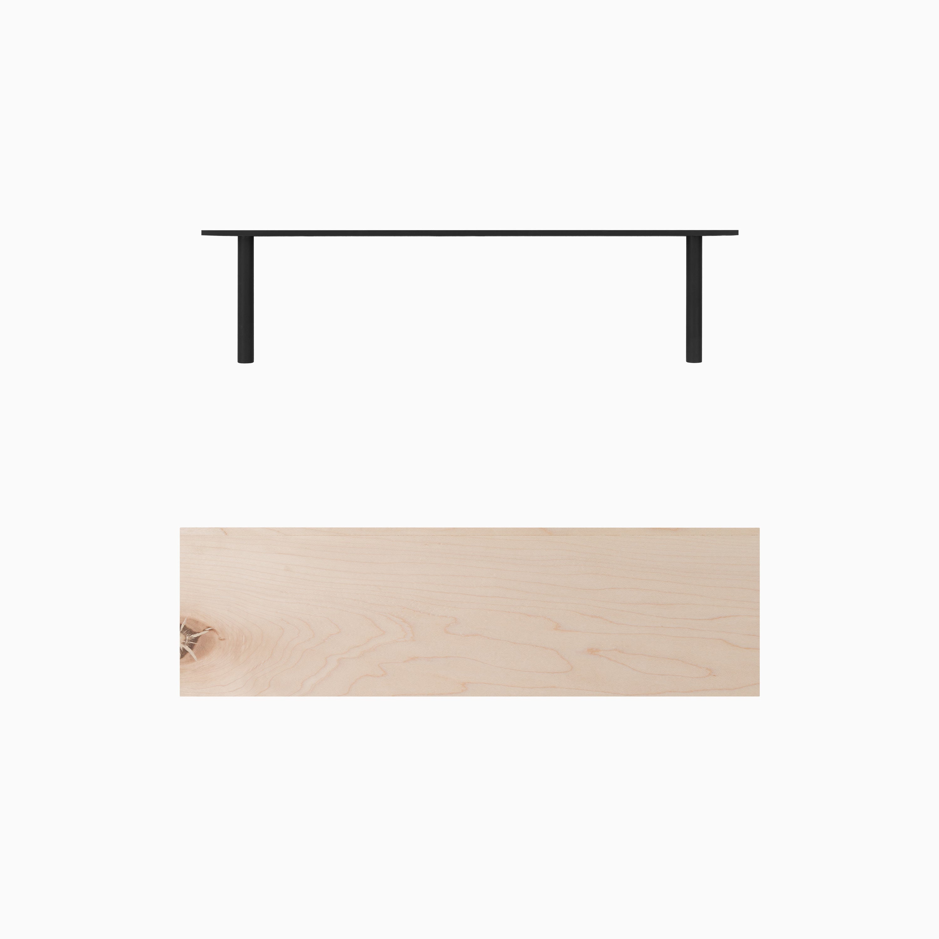 Aksel Unfinished Maple Floating Shelf - Wall Mounted Shelves for Home Decor, Kitchen, Bathroom & Office Storage - Easy DIY Installation