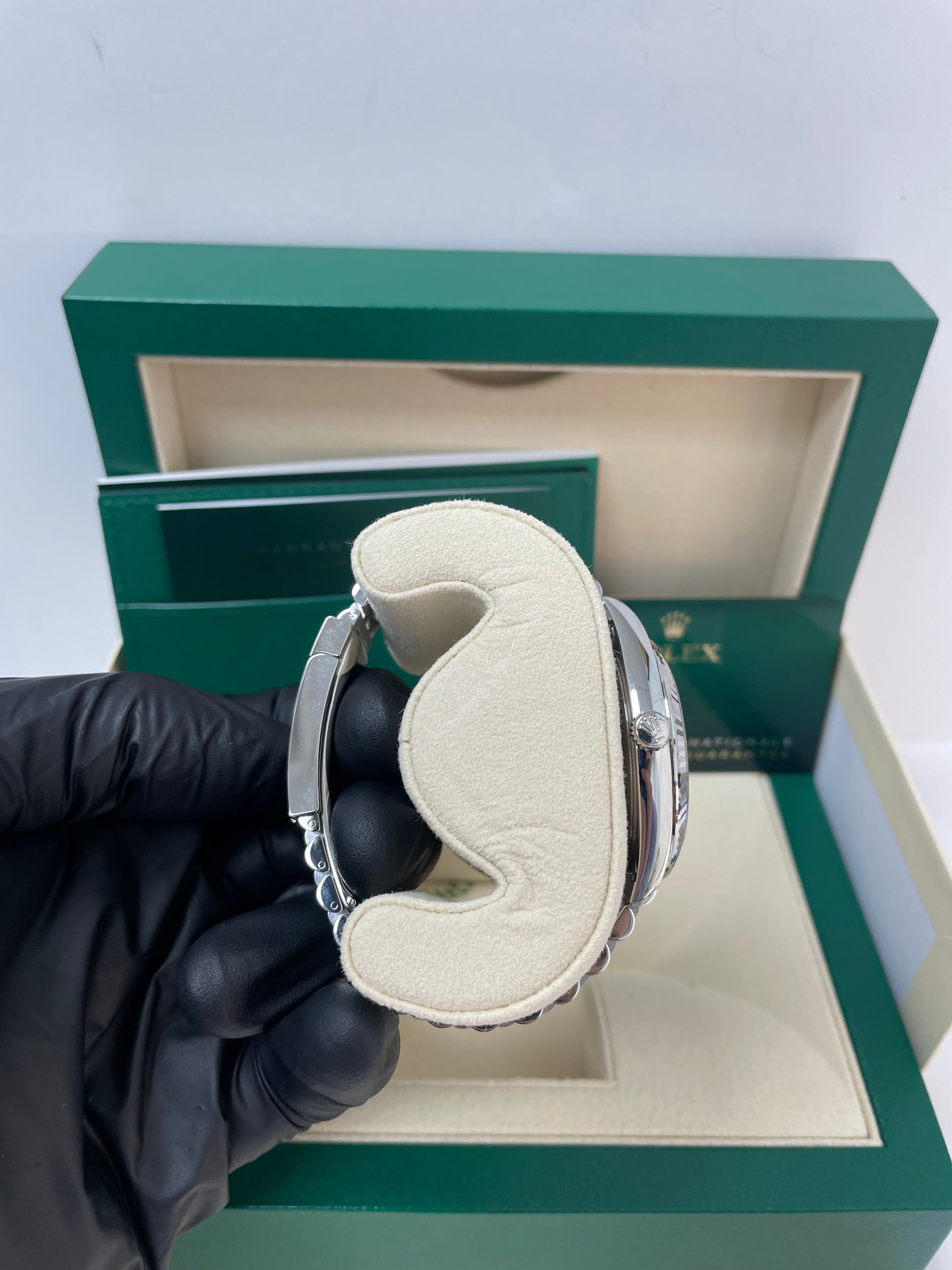 Rolex Datejust 41 Two-Tone Watch - 18k White Gold & Steel, Black Diamond Dial, Fluted Bezel, Jubilee Bracelet (Ref# 126334) | Luxury Men's Watch for Business, Formal Events & Special Occasions