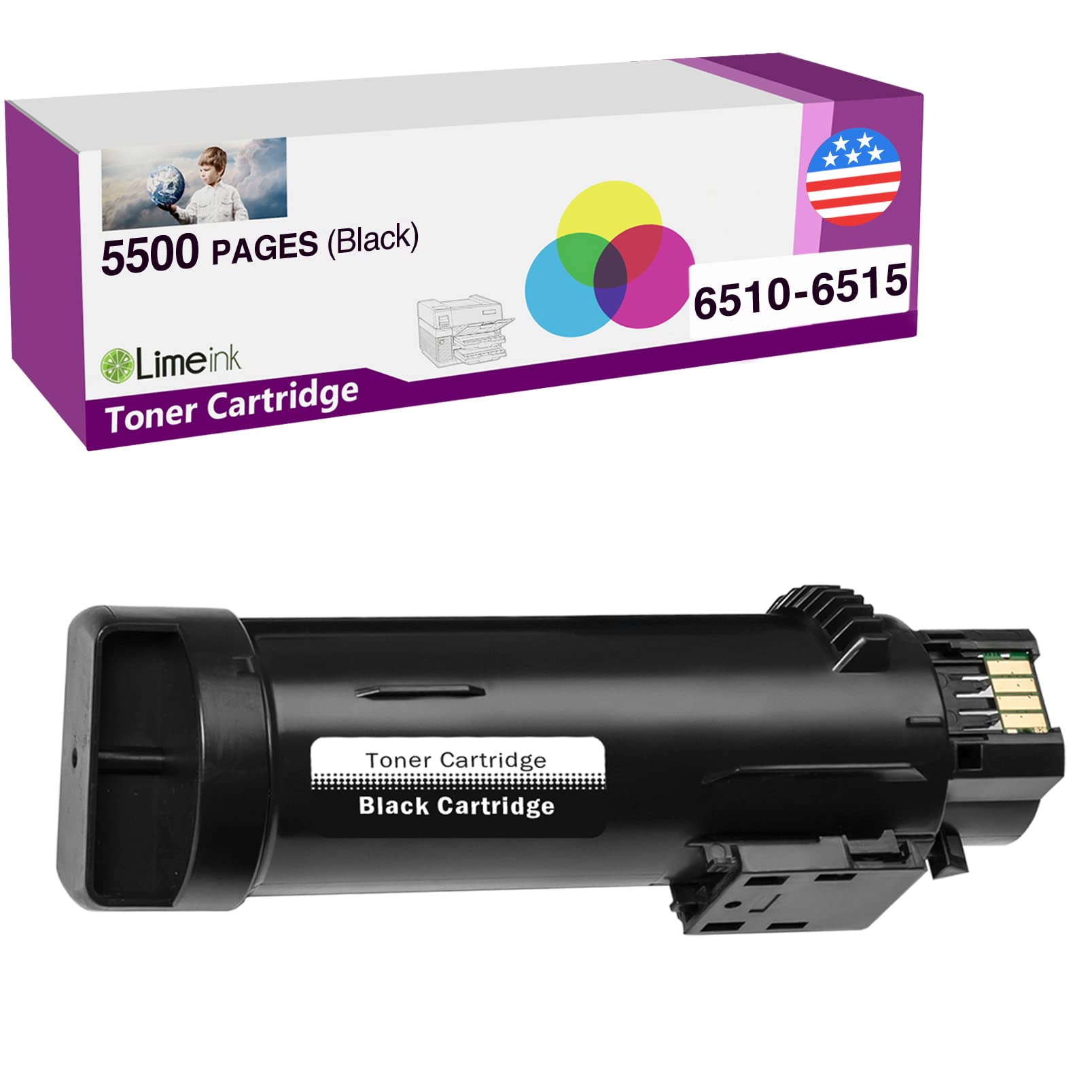 Limeink High Yield Black Toner Cartridge Replacement for Xerox Phaser 6510, WorkCentre 6515, 6515/DN, 6515/DNI, 6510/DN Printers - Compatible Laser Printer Toner for Office & Home Printing Needs